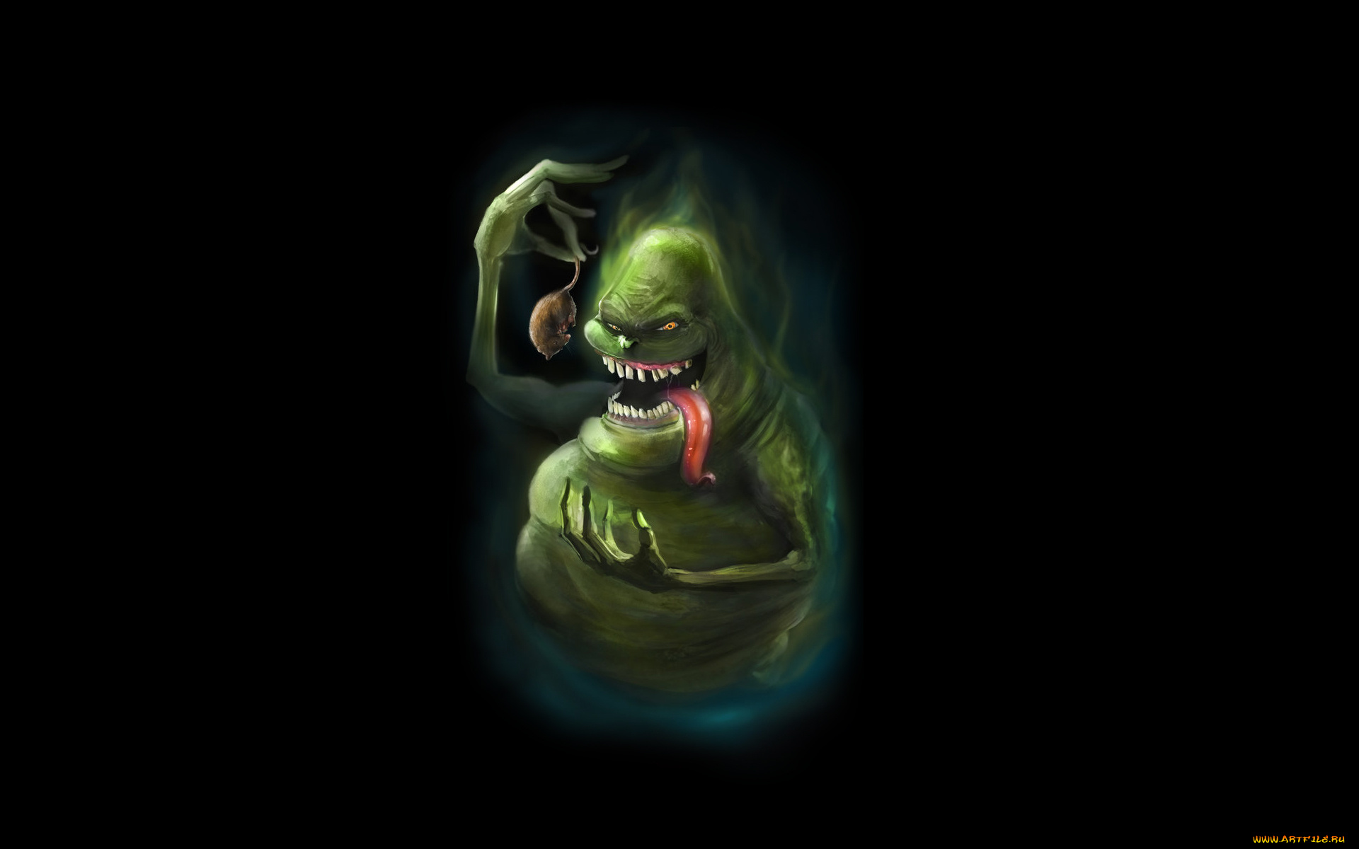 приведение, фэнтези, призраки, охотники, за, привидениями, slimer, мышь, ghostbusters, призрак, лизун