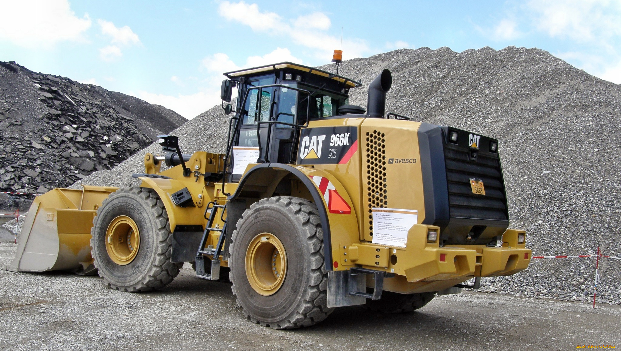 2013, cat, 966k, xe, ``avesco``, техника, строительная, техника, трактор, колесный, карьер, щебень, ковш