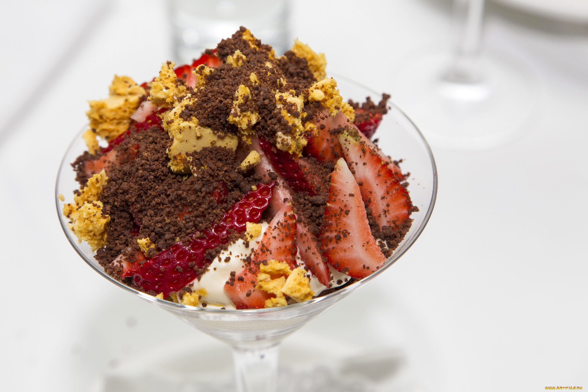 еда, мороженое, , десерты, сладости, десерт, клубника, шоколад