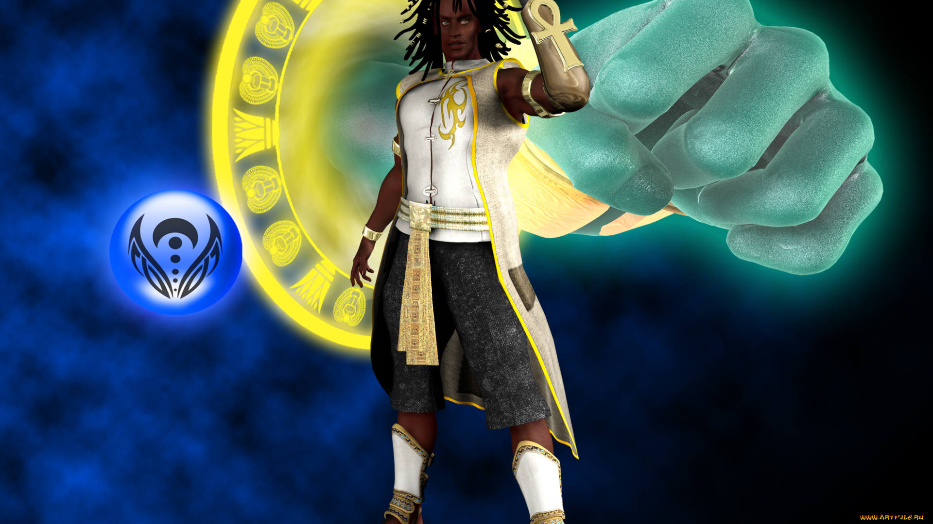 3д, графика, фантазия, , fantasy, взгляд, мужчина, фон, символ