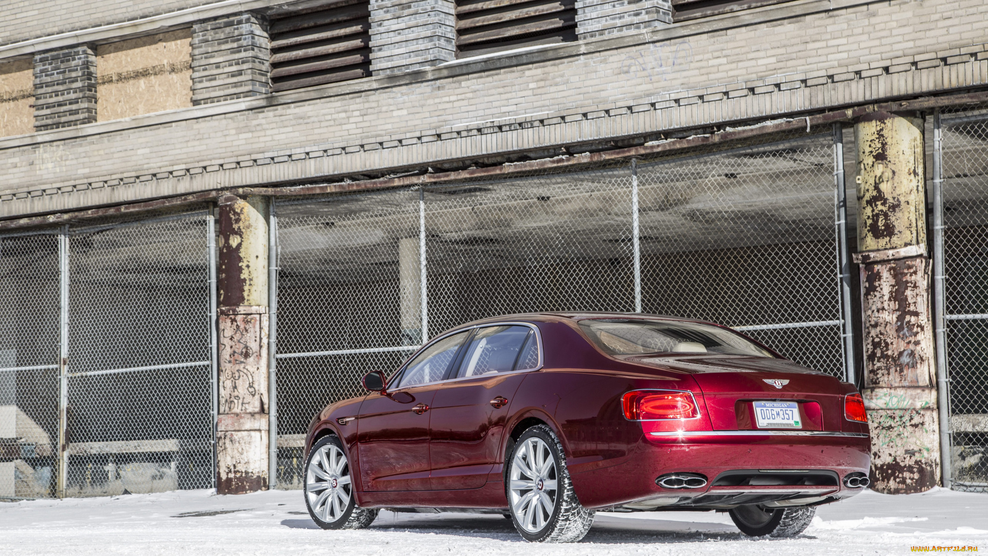 автомобили, bentley, v8, spur, красный, us-spec, flying, 2015г