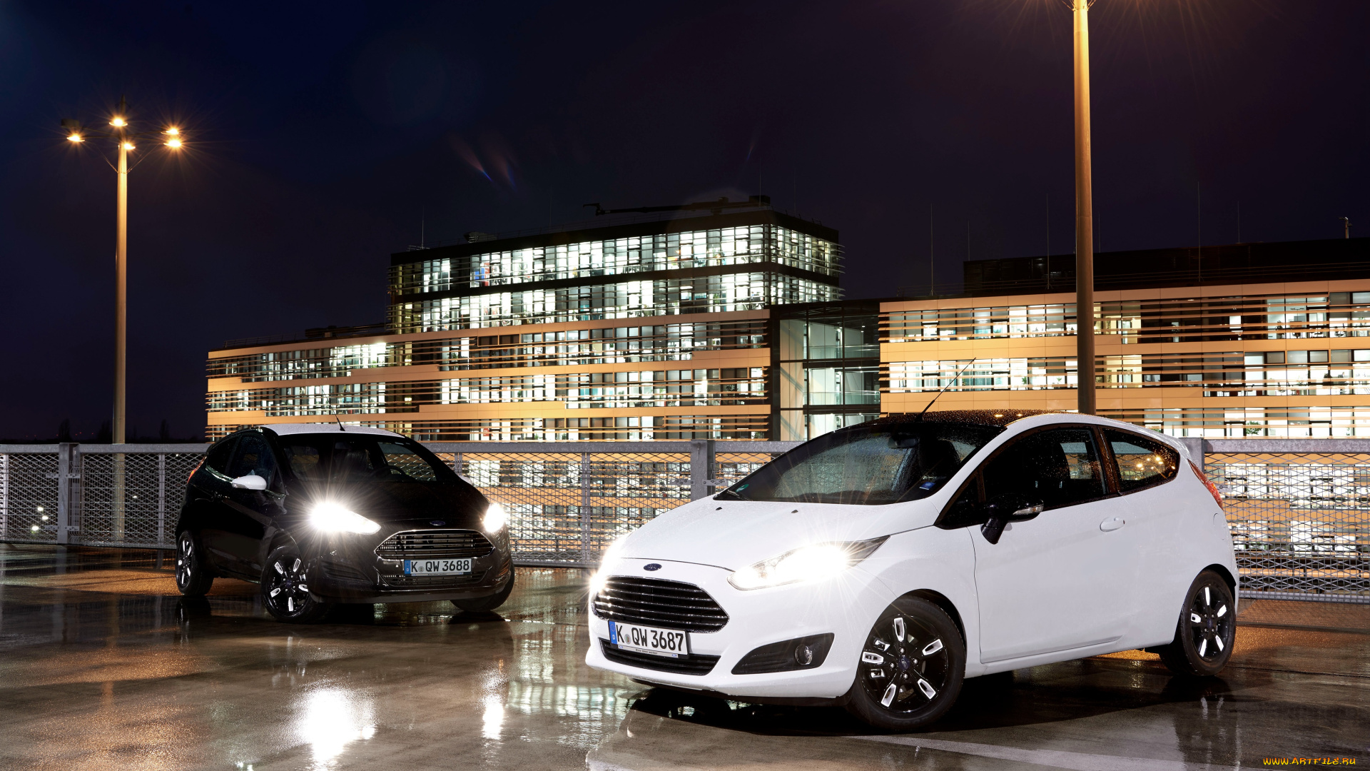 автомобили, ford, 2015г, black, white, fiesta
