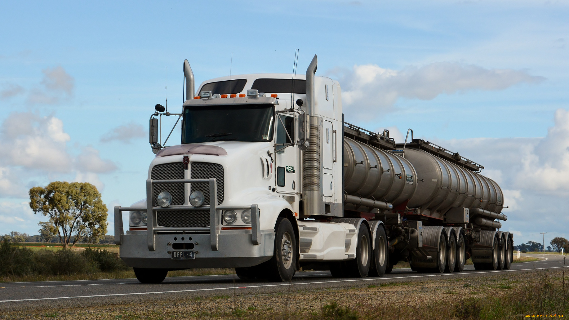 автомобили, kenworth, тяжелый, грузовик, седельный, тягач