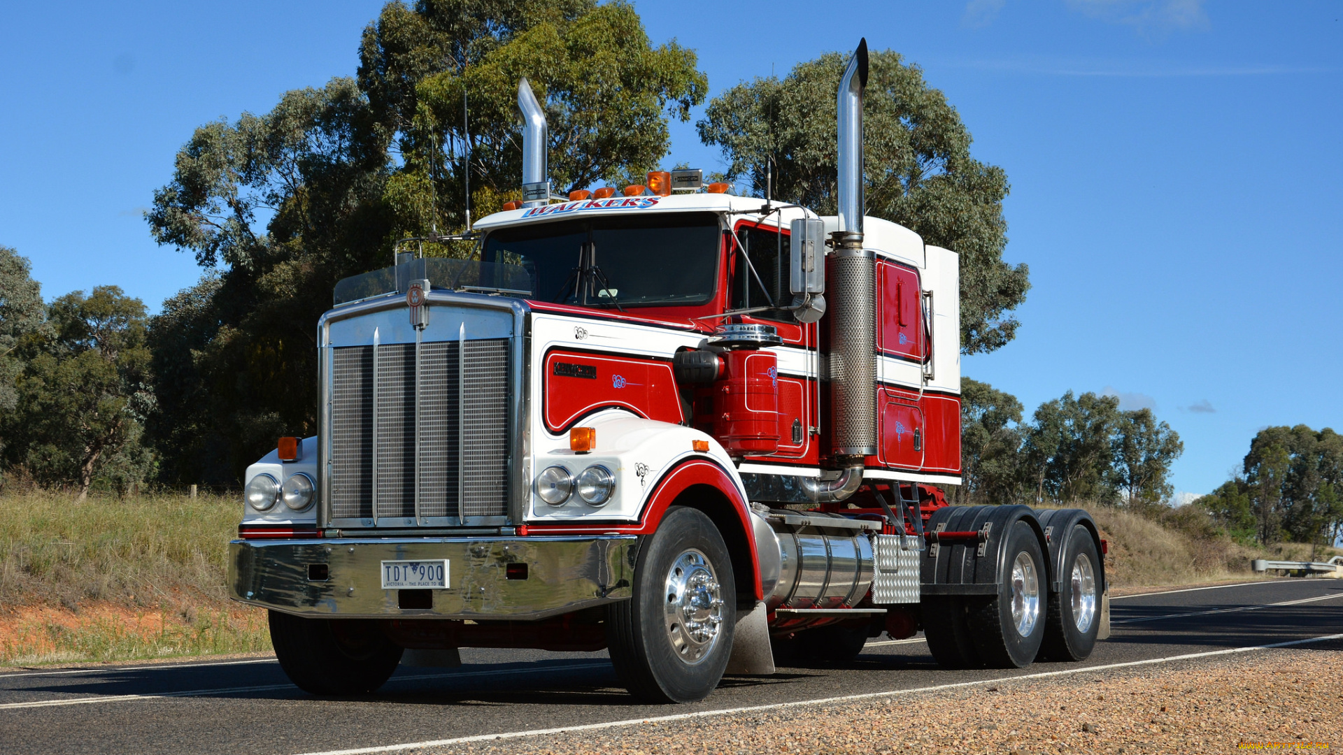 автомобили, kenworth, тяжелый, грузовик, седельный, тягач