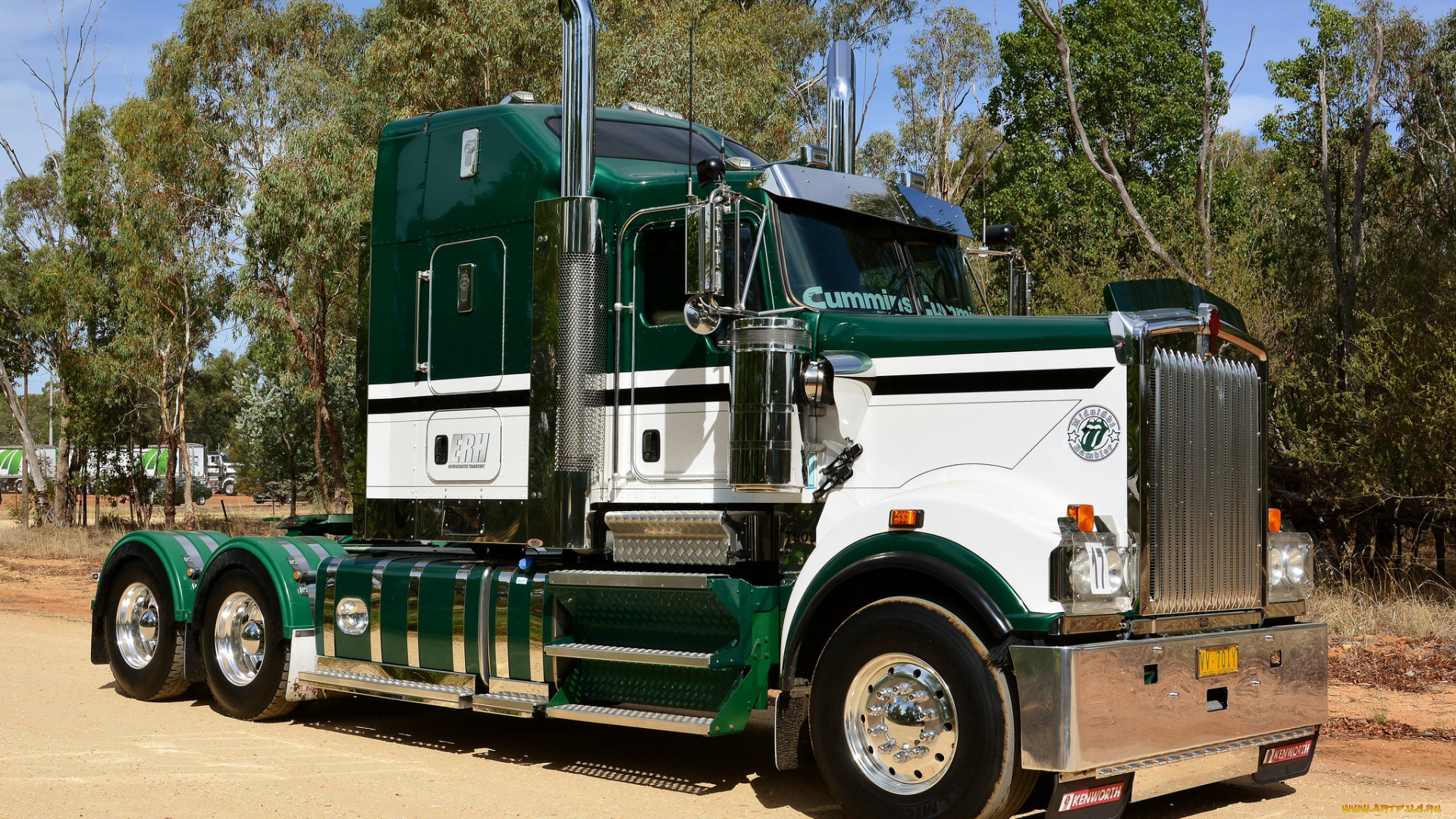 автомобили, kenworth, тяжелый, грузовик, седельный, тягач