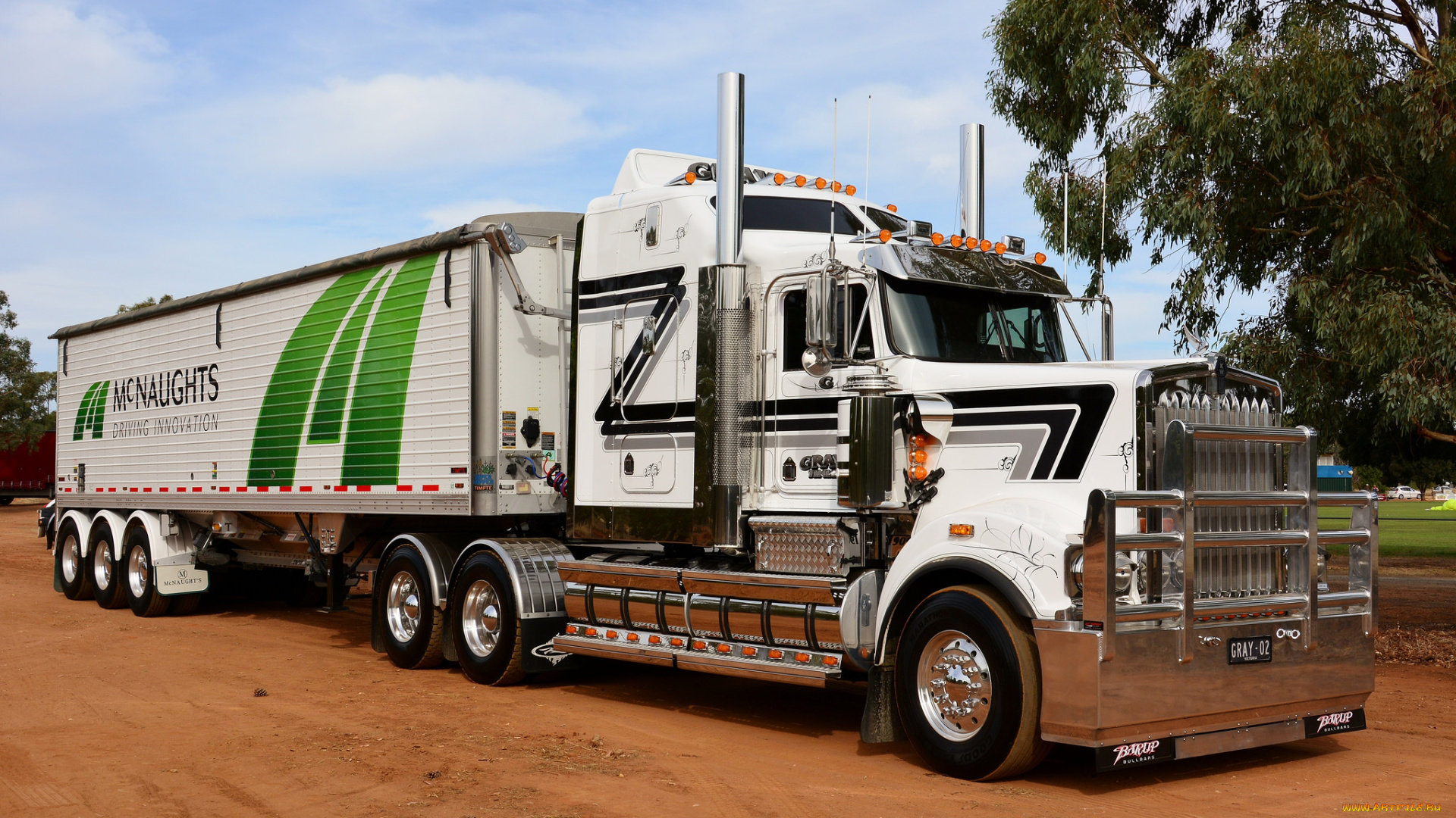 автомобили, kenworth, тяжелый, грузовик, седельный, тягач