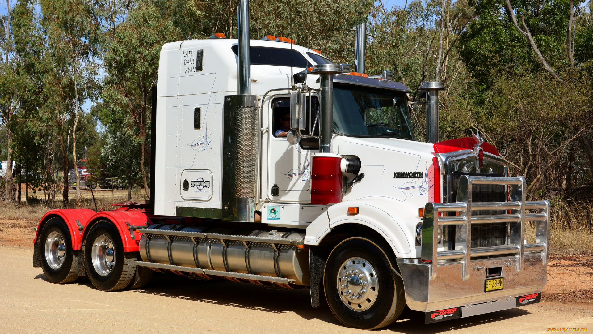 автомобили, kenworth, тяжелый, грузовик, седельный, тягач