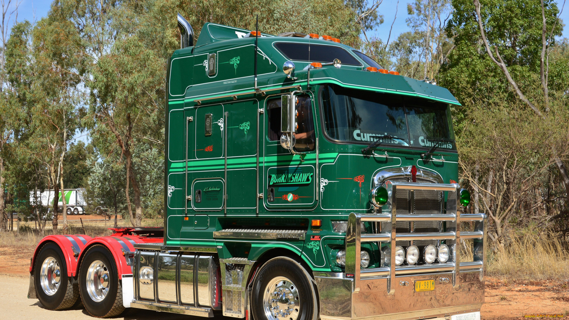 автомобили, kenworth, тяжелый, грузовик, седельный, тягач