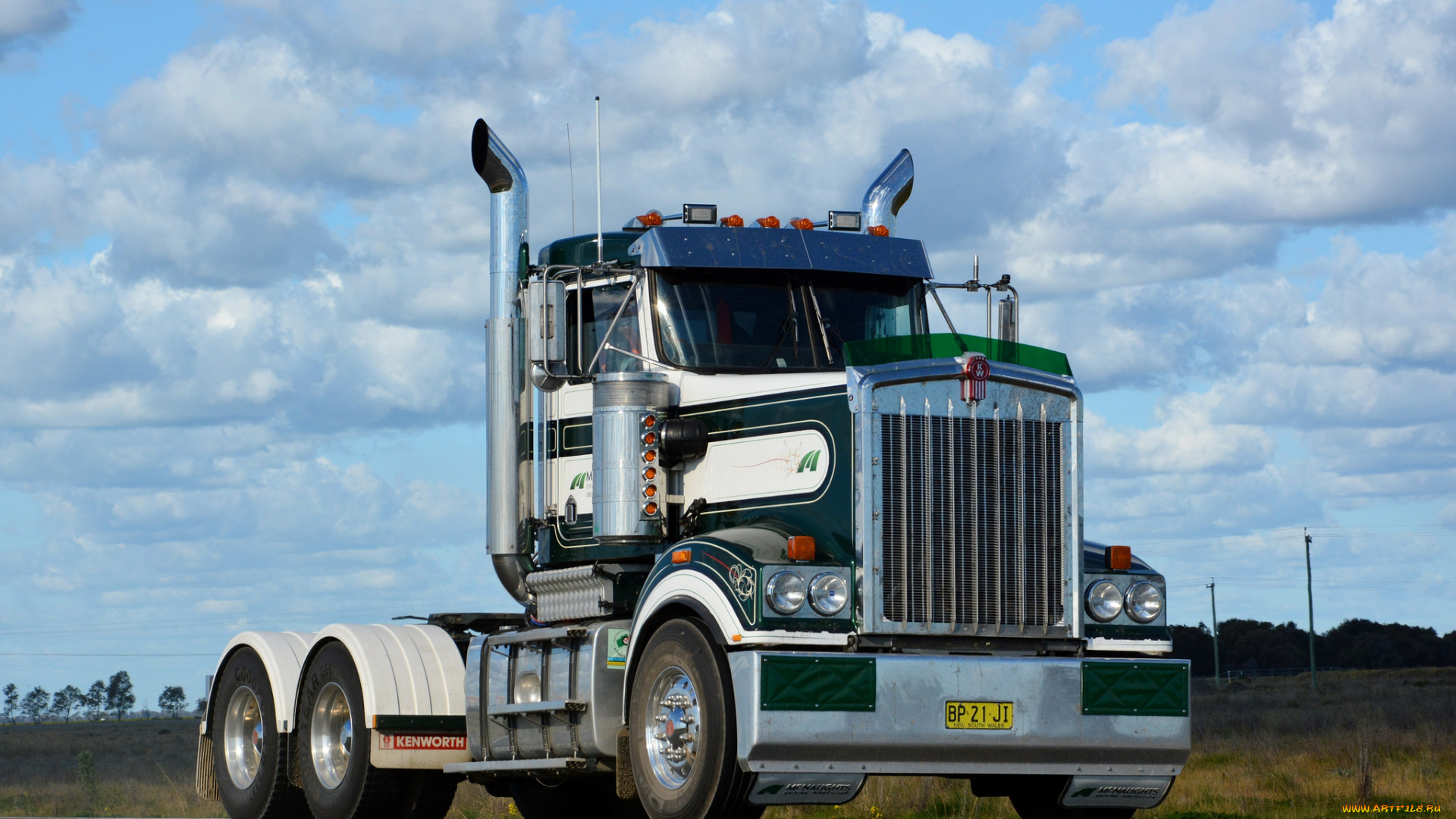 автомобили, kenworth, тяжелый, грузовик, седельный, тягач