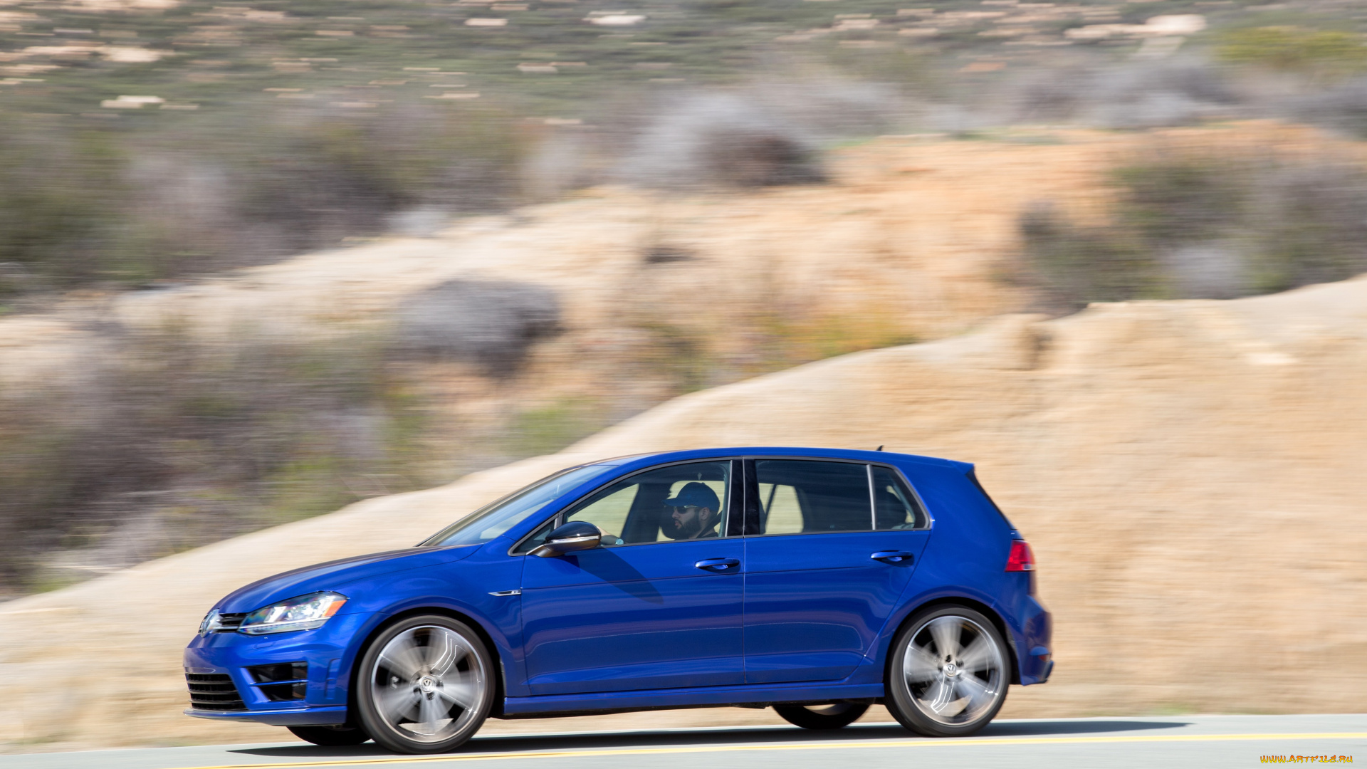 автомобили, volkswagen, синий, 2015г, r, us-spec, golf