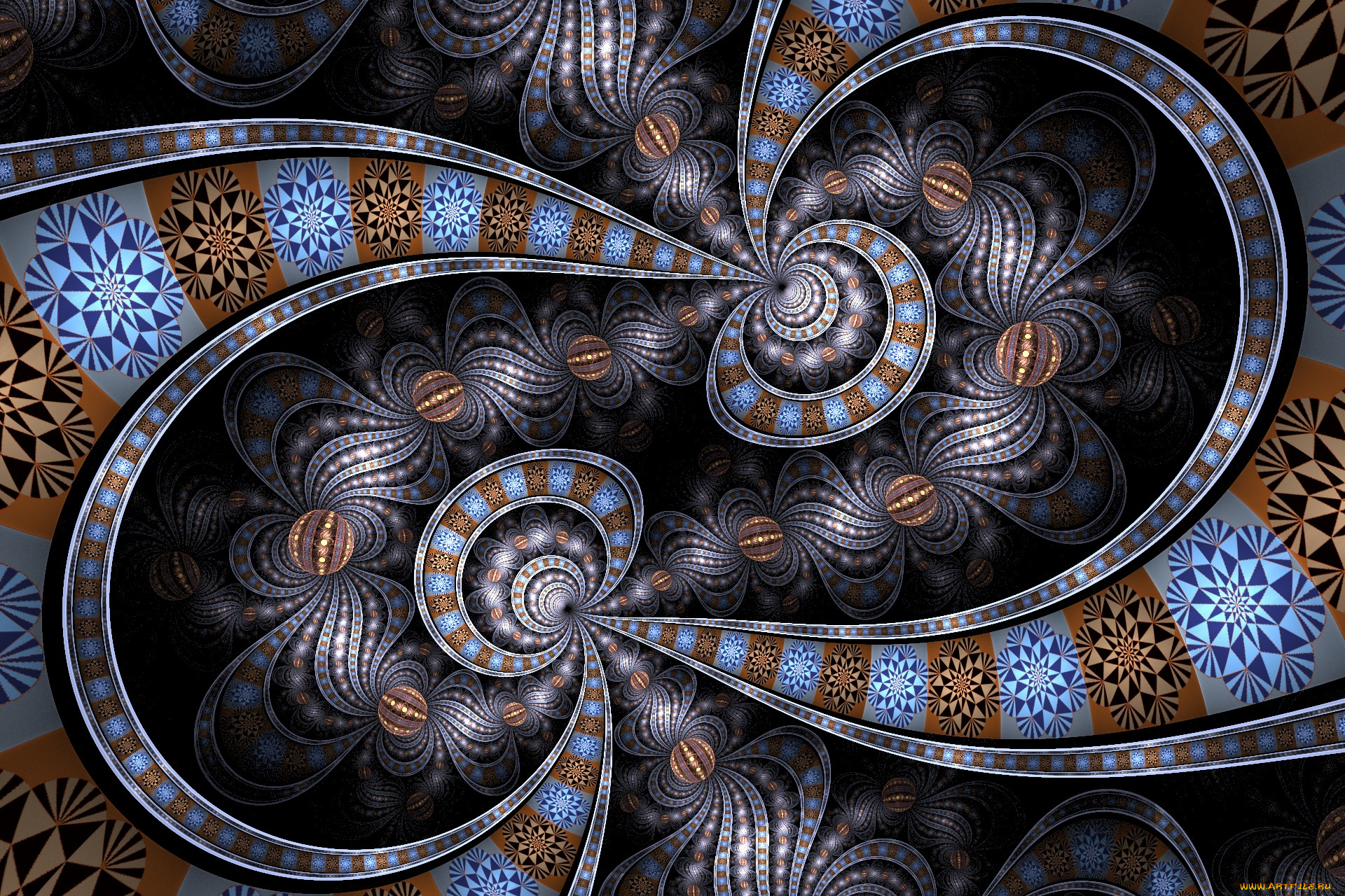 3д, графика, фракталы, , fractal, фон, узор, цвета
