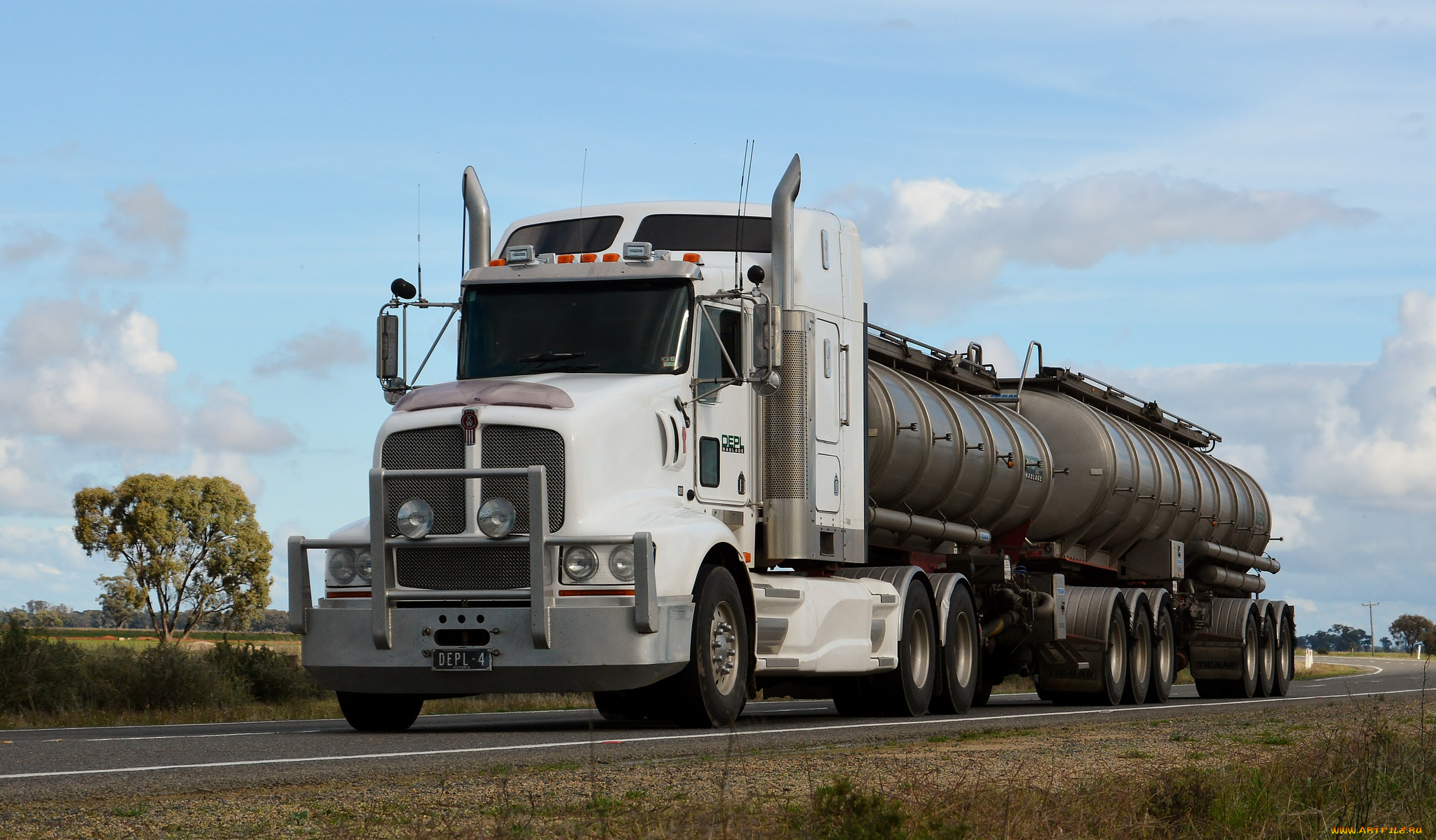 автомобили, kenworth, тяжелый, грузовик, седельный, тягач