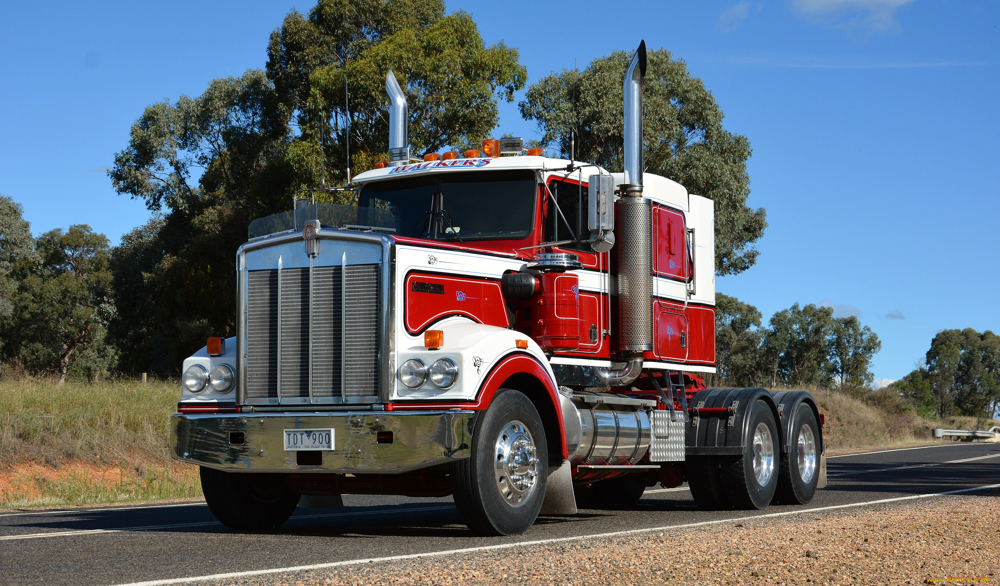 автомобили, kenworth, тяжелый, грузовик, седельный, тягач