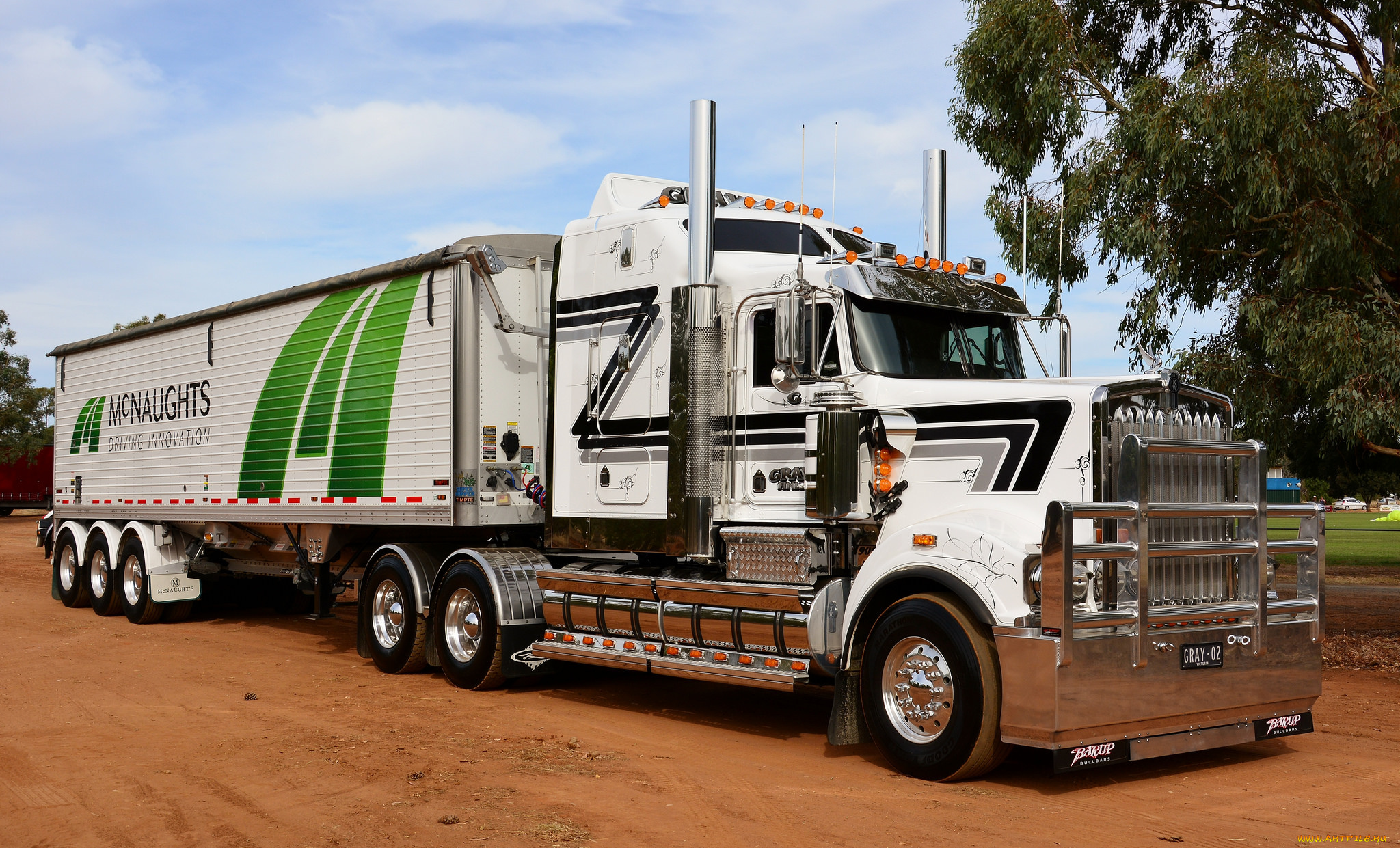 автомобили, kenworth, тяжелый, грузовик, седельный, тягач