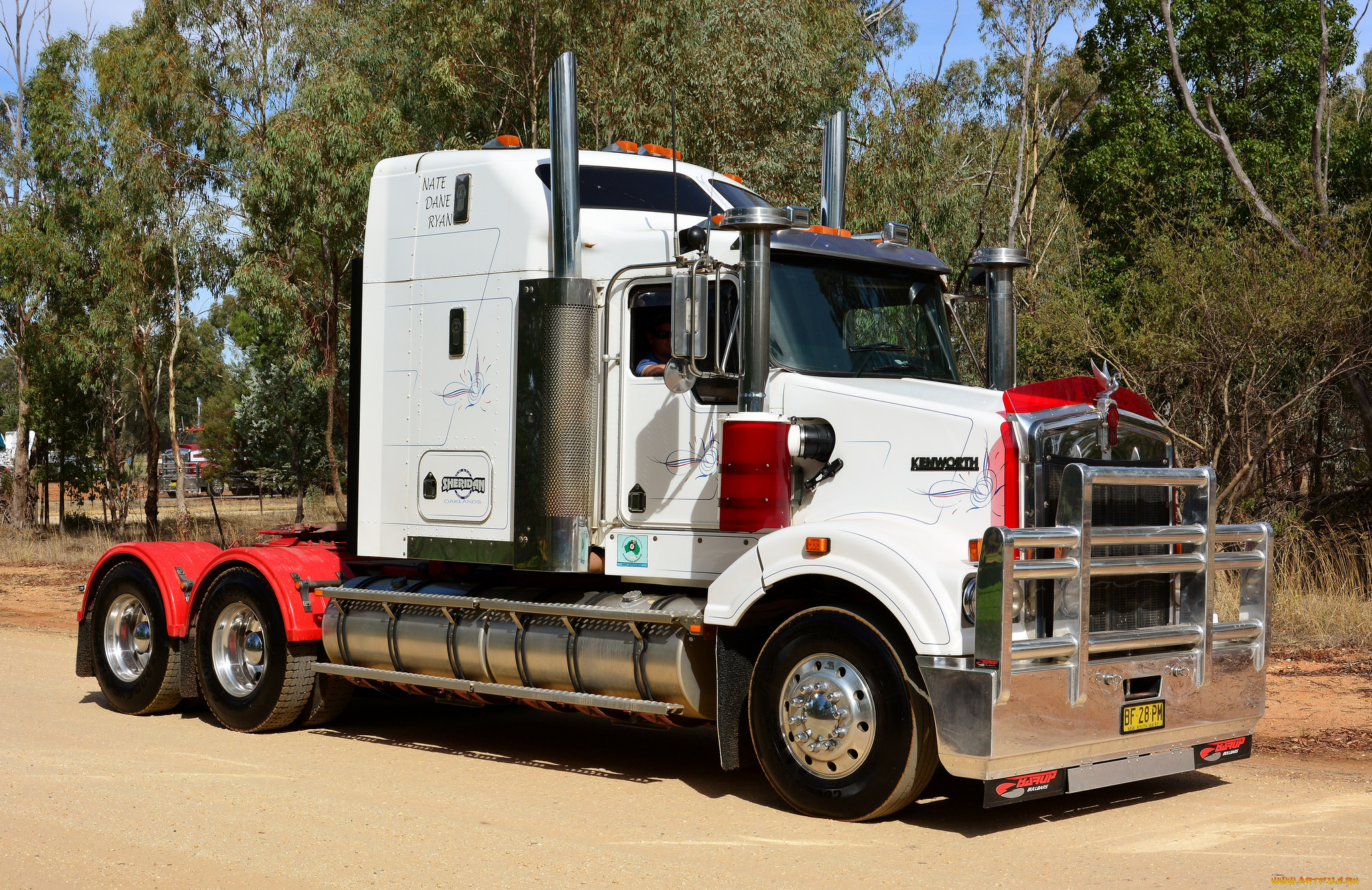 автомобили, kenworth, тяжелый, грузовик, седельный, тягач