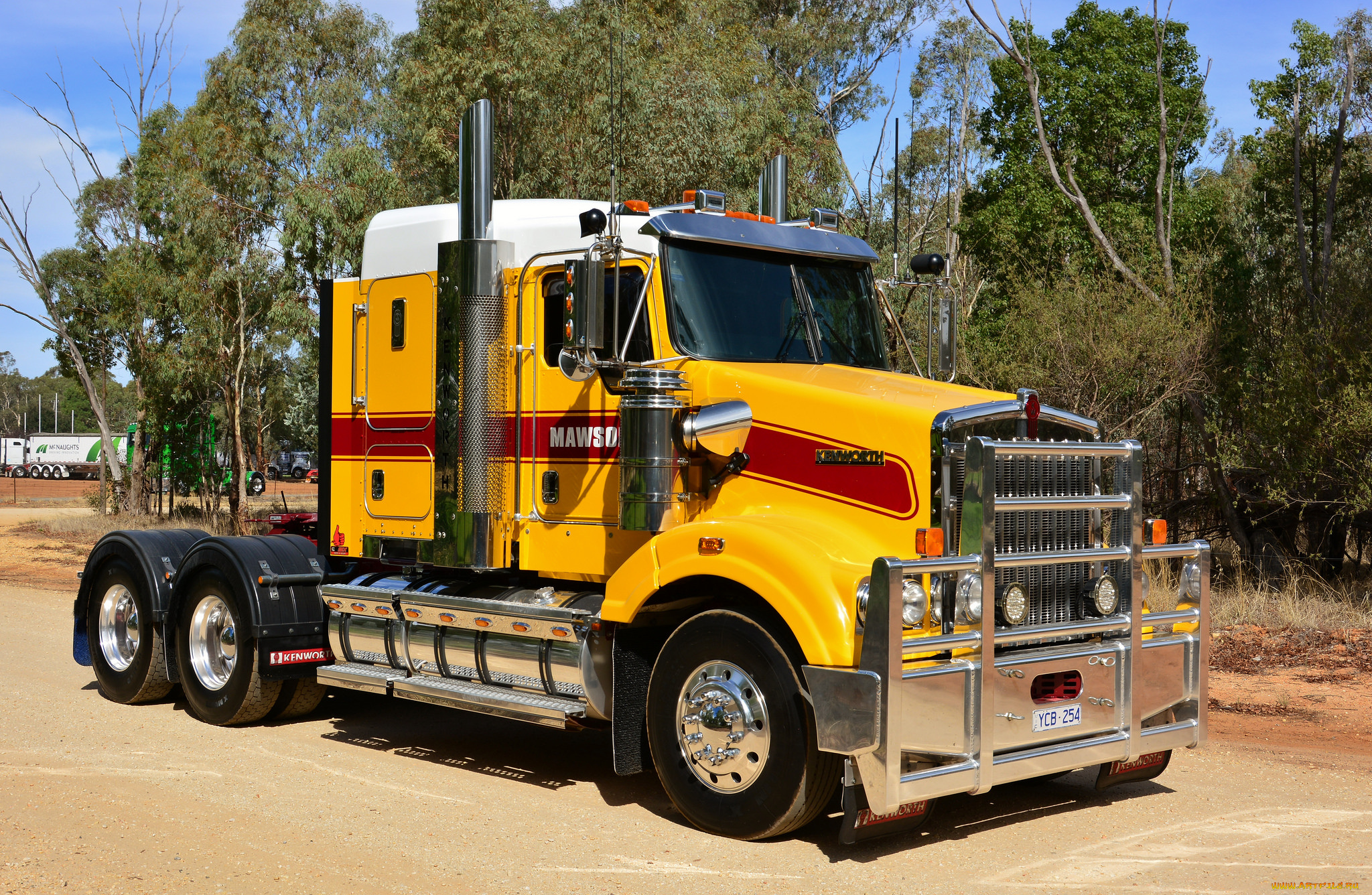 автомобили, kenworth, тяжелый, грузовик, седельный, тягач