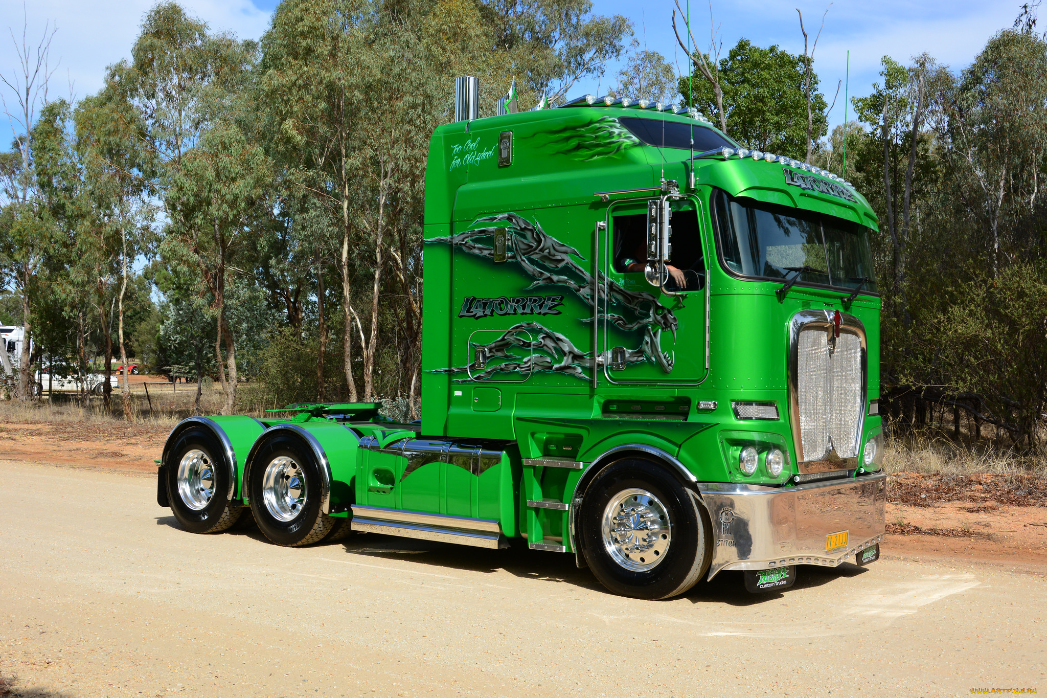 автомобили, kenworth, тяжелый, грузовик, седельный, тягач