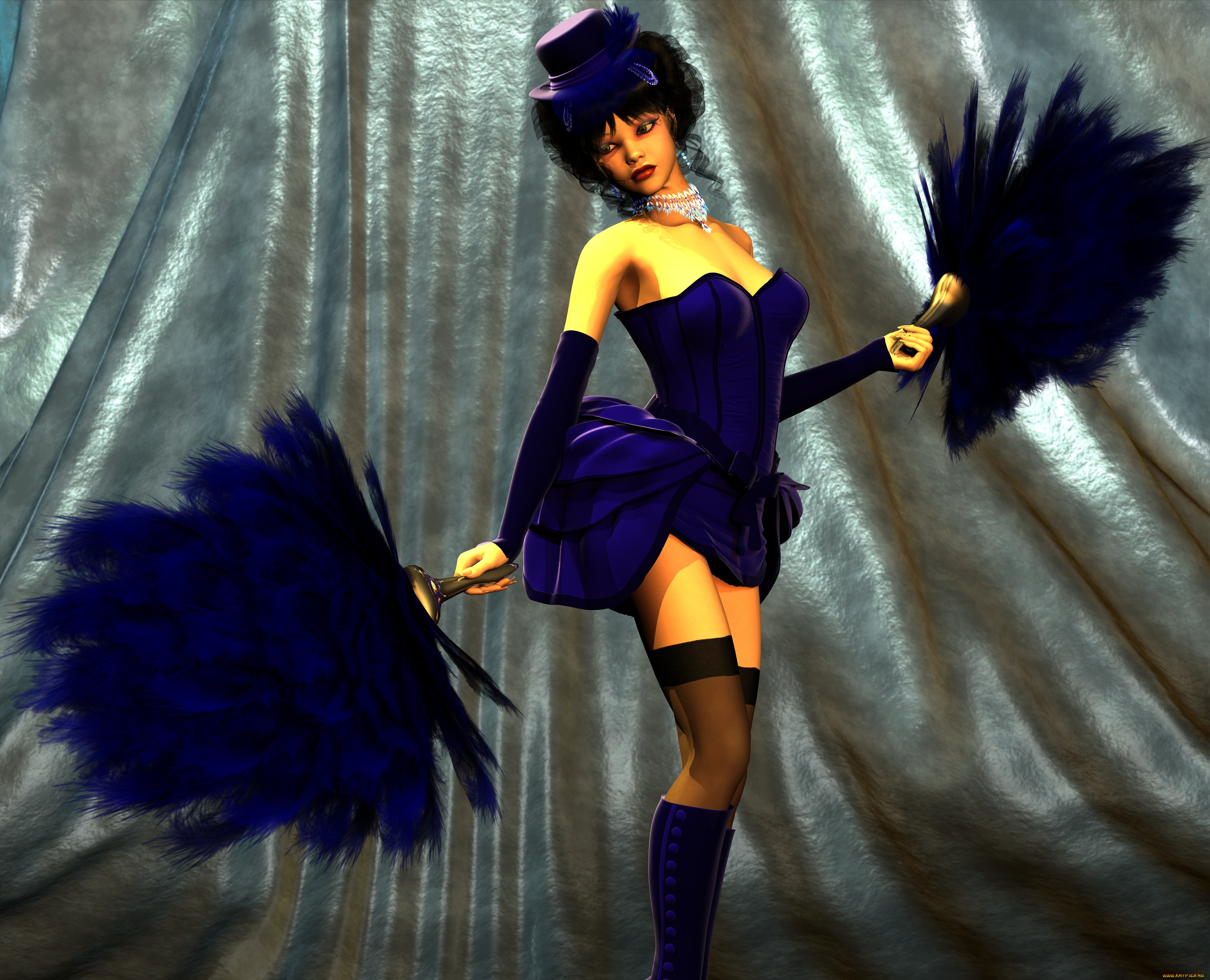 3д, графика, люди, , people, перья, фон, взгляд, девушка