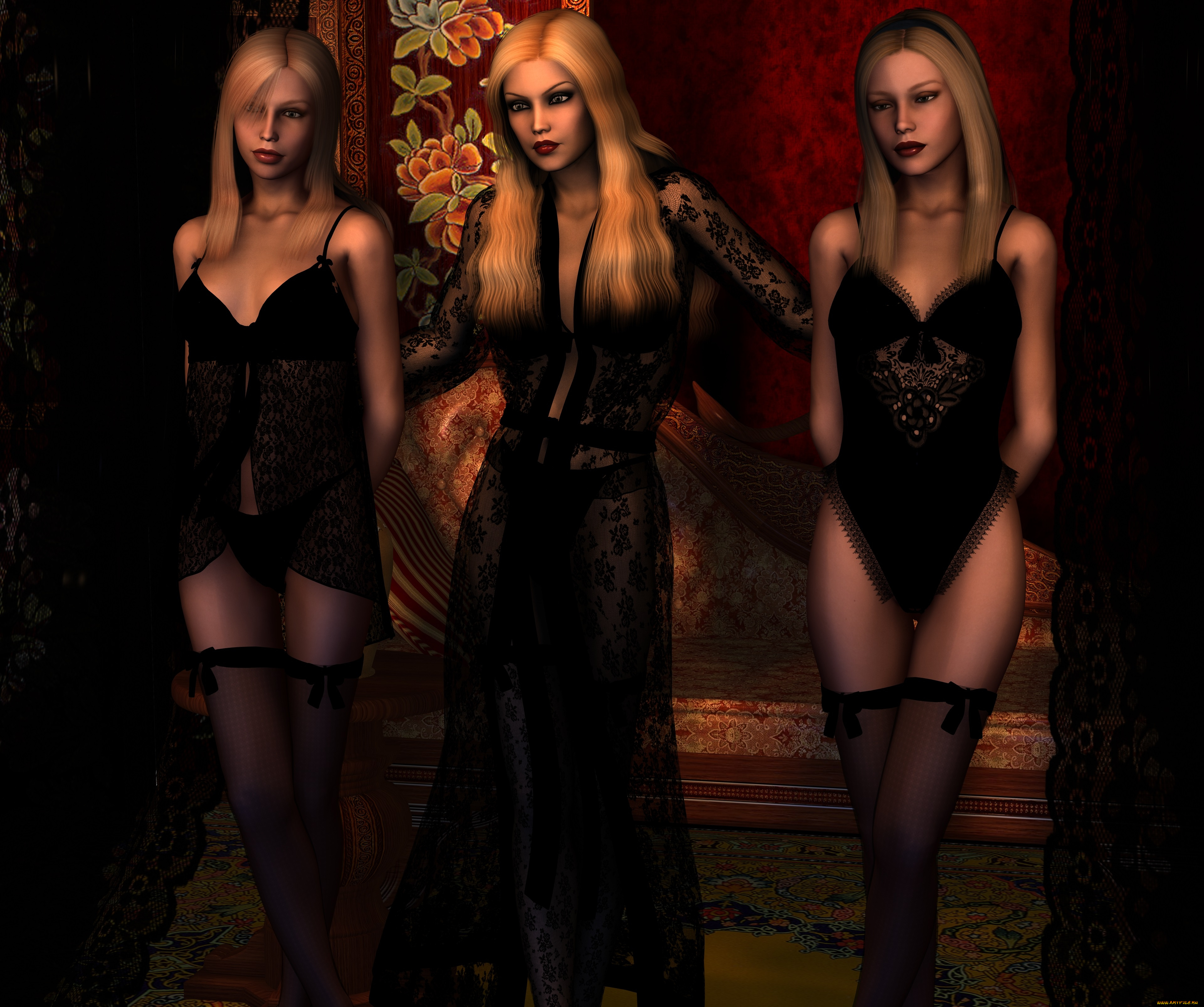 3д, графика, люди, , people, фон, взгляд, девушки