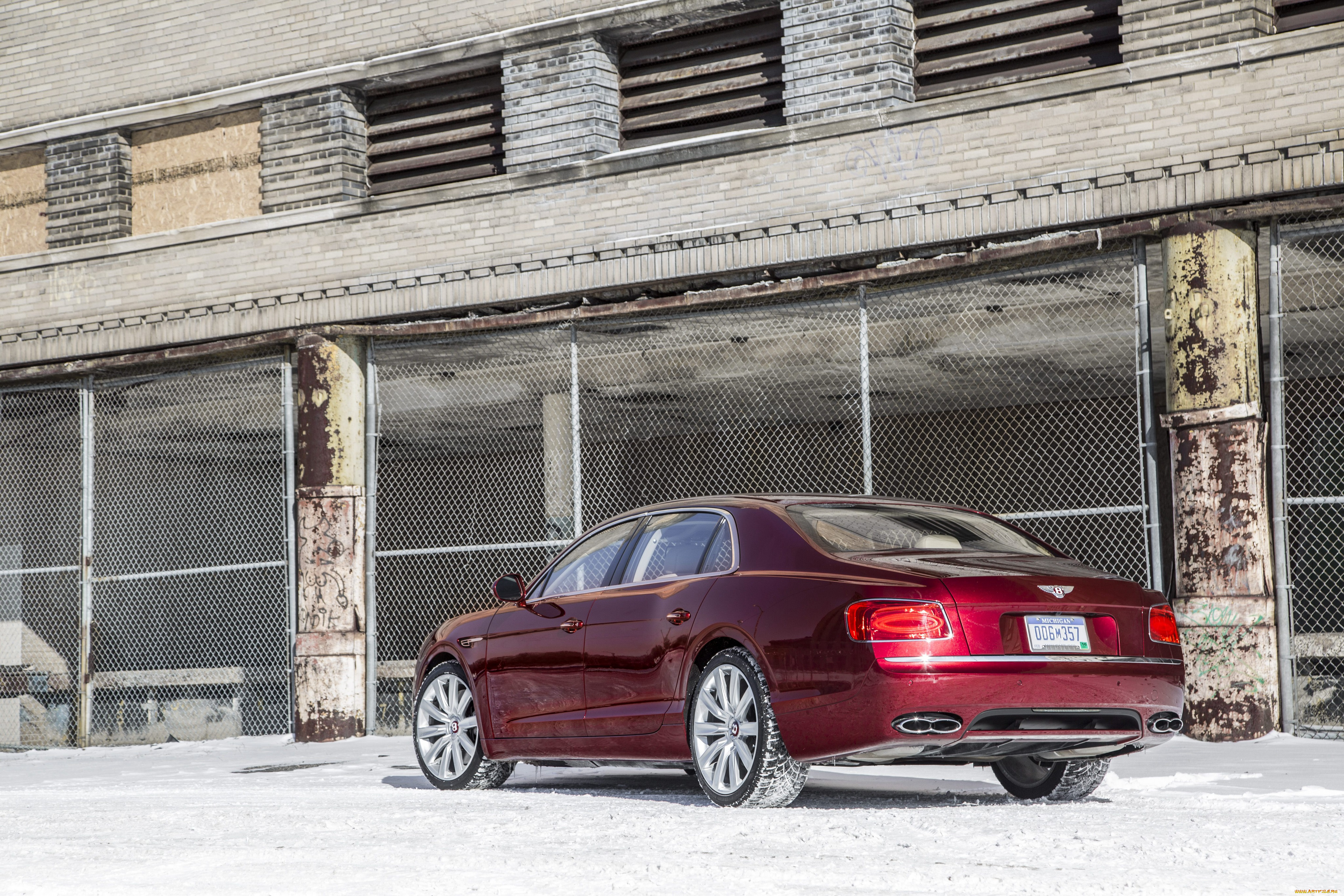 автомобили, bentley, v8, spur, красный, us-spec, flying, 2015г