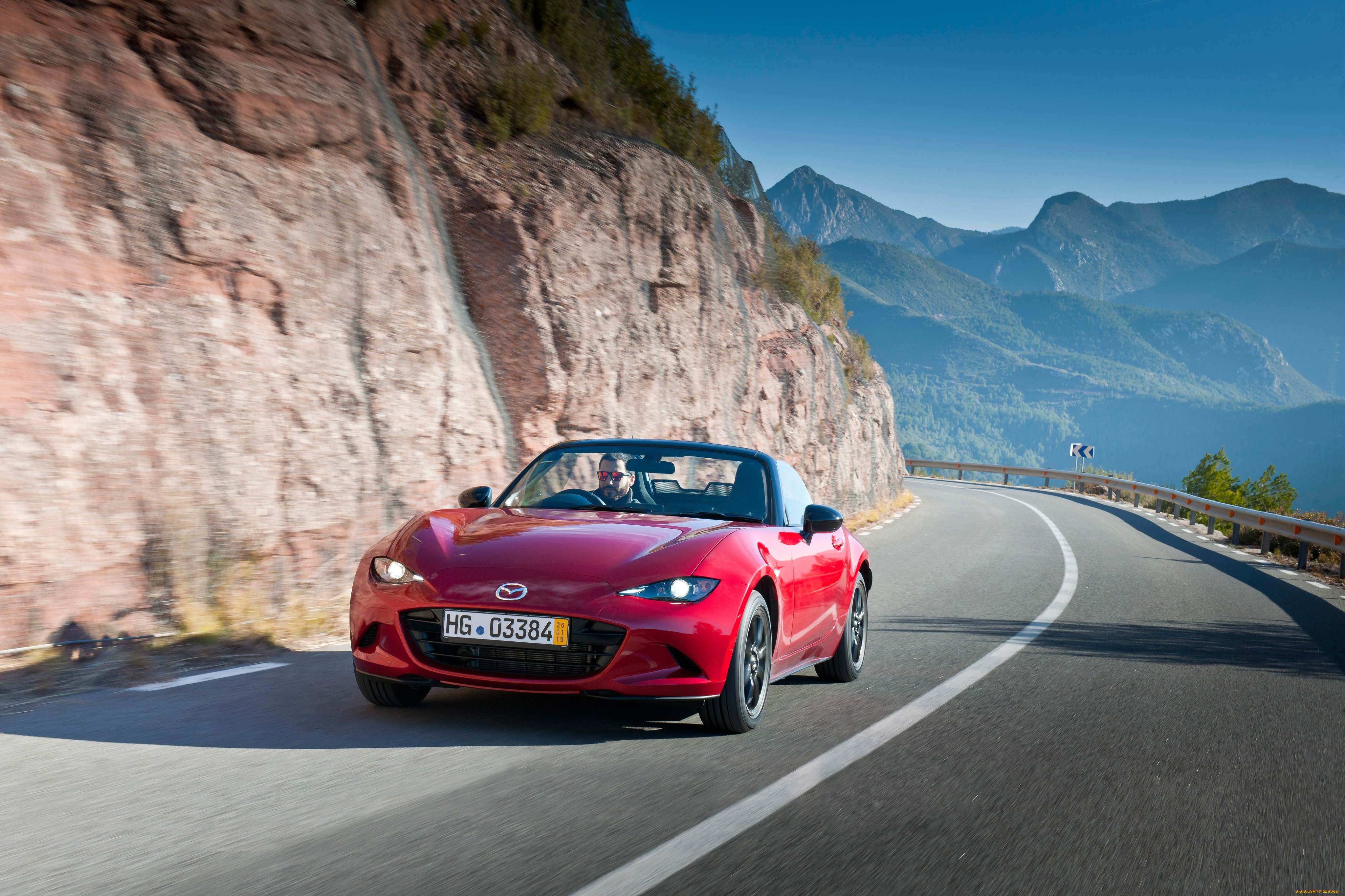 автомобили, mazda, nd, roadster, красный, 2014г