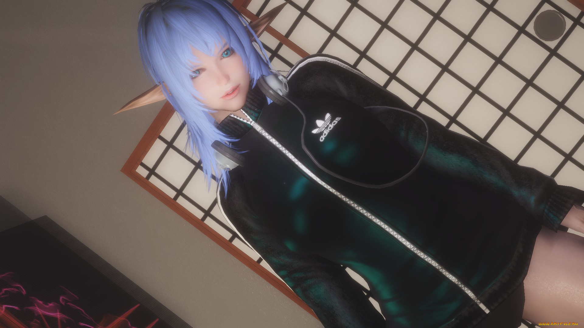 3д, графика, эльфы, , elves, фон, взгляд, эльфийка