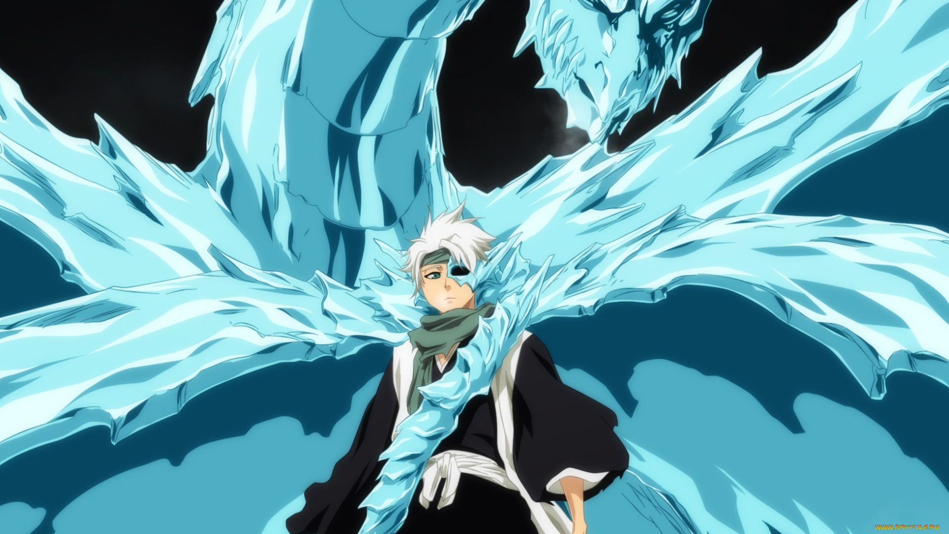 аниме, bleach, тоуширо, хитцугая