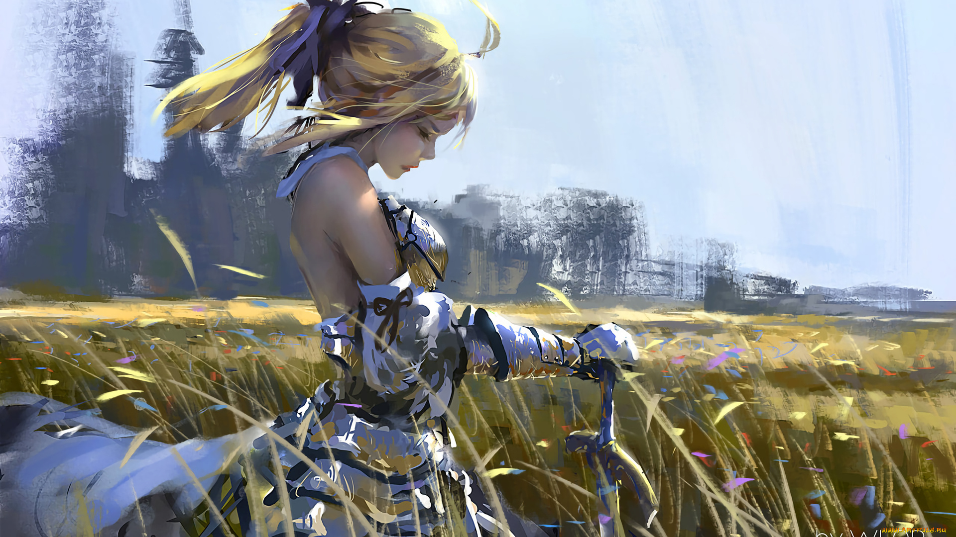 аниме, fate, stay, night, сейбер