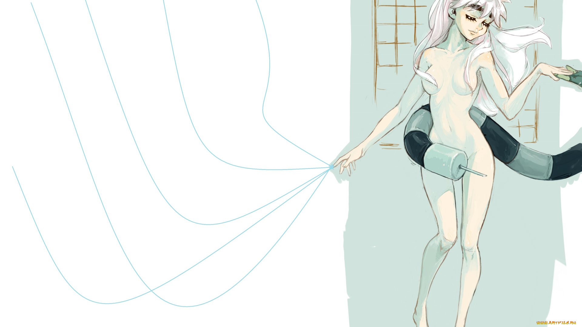 аниме, hunter, x, hunter, камуги, девушка, хвост, арт