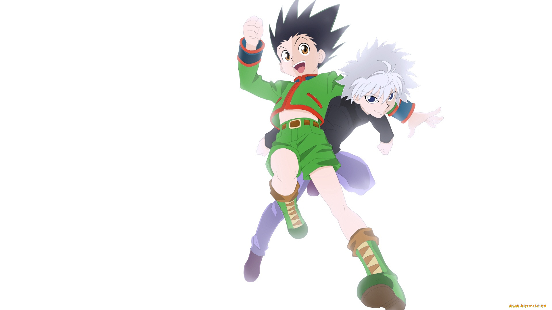 аниме, hunter, x, hunter, киллуа, гон