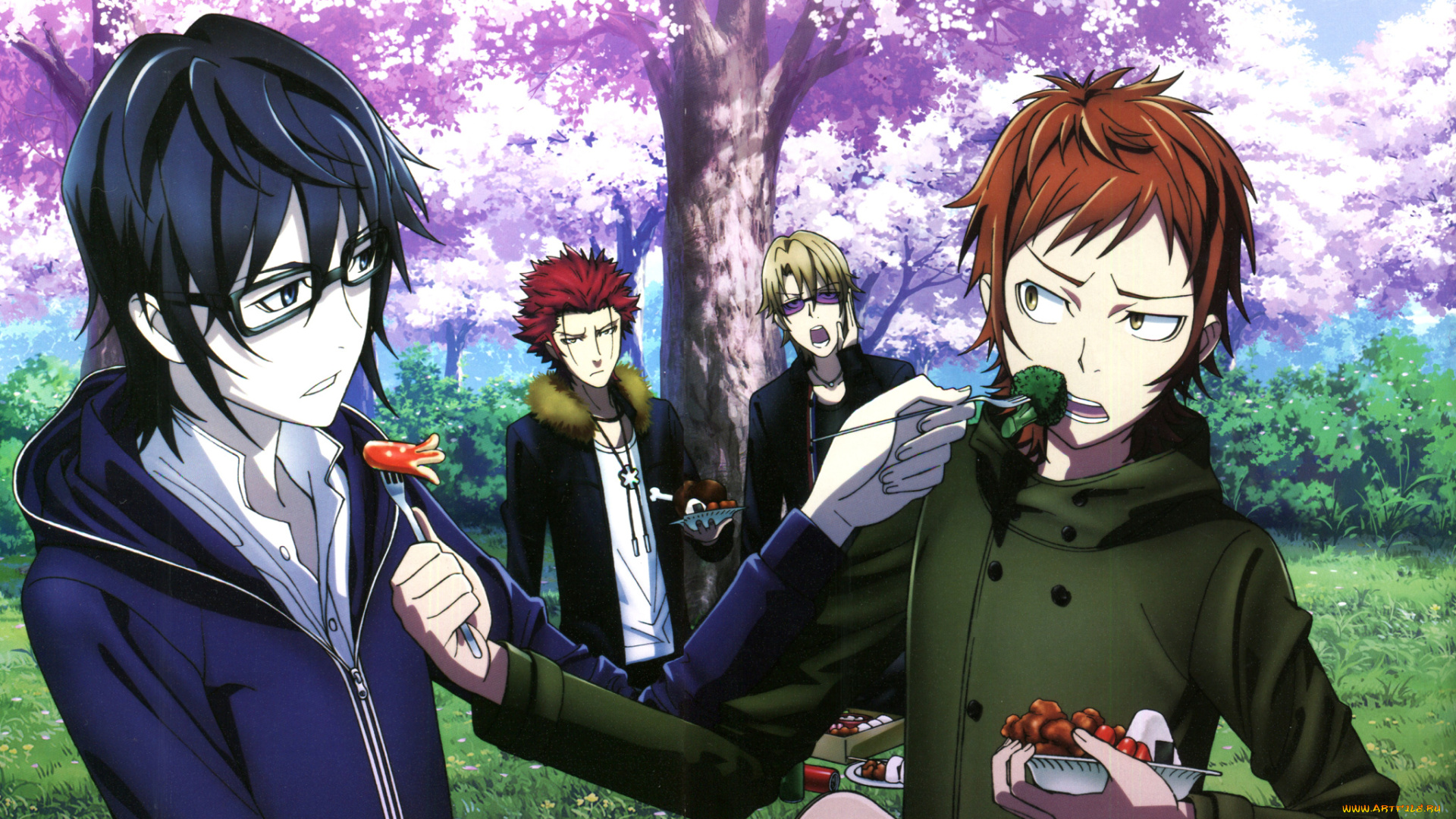 аниме, k, project, проект, кей, сарухико, мисаки, парни