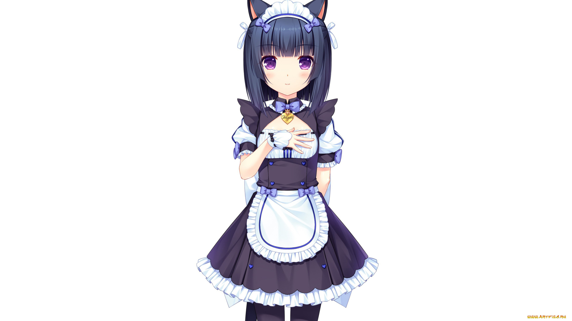 аниме, nekopara, девушка, взгляд, фон