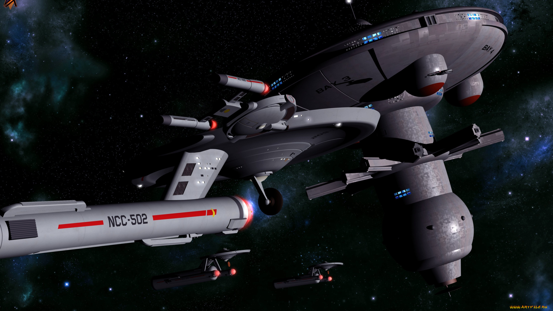 космос, арт, вселенная, полет, космический, корабль
