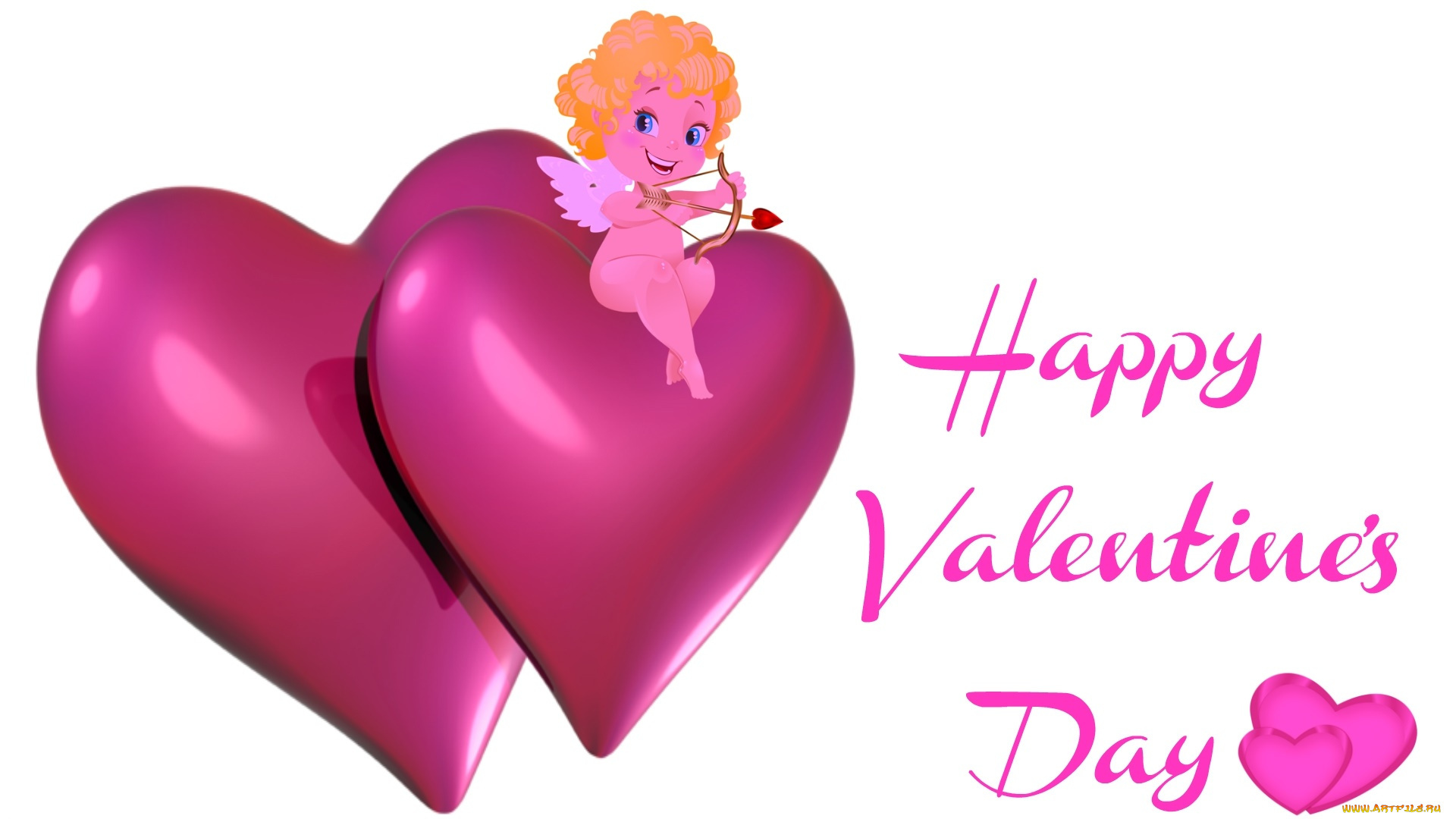 праздничные, день, святого, валентина, , сердечки, , любовь, сердечко, ангел