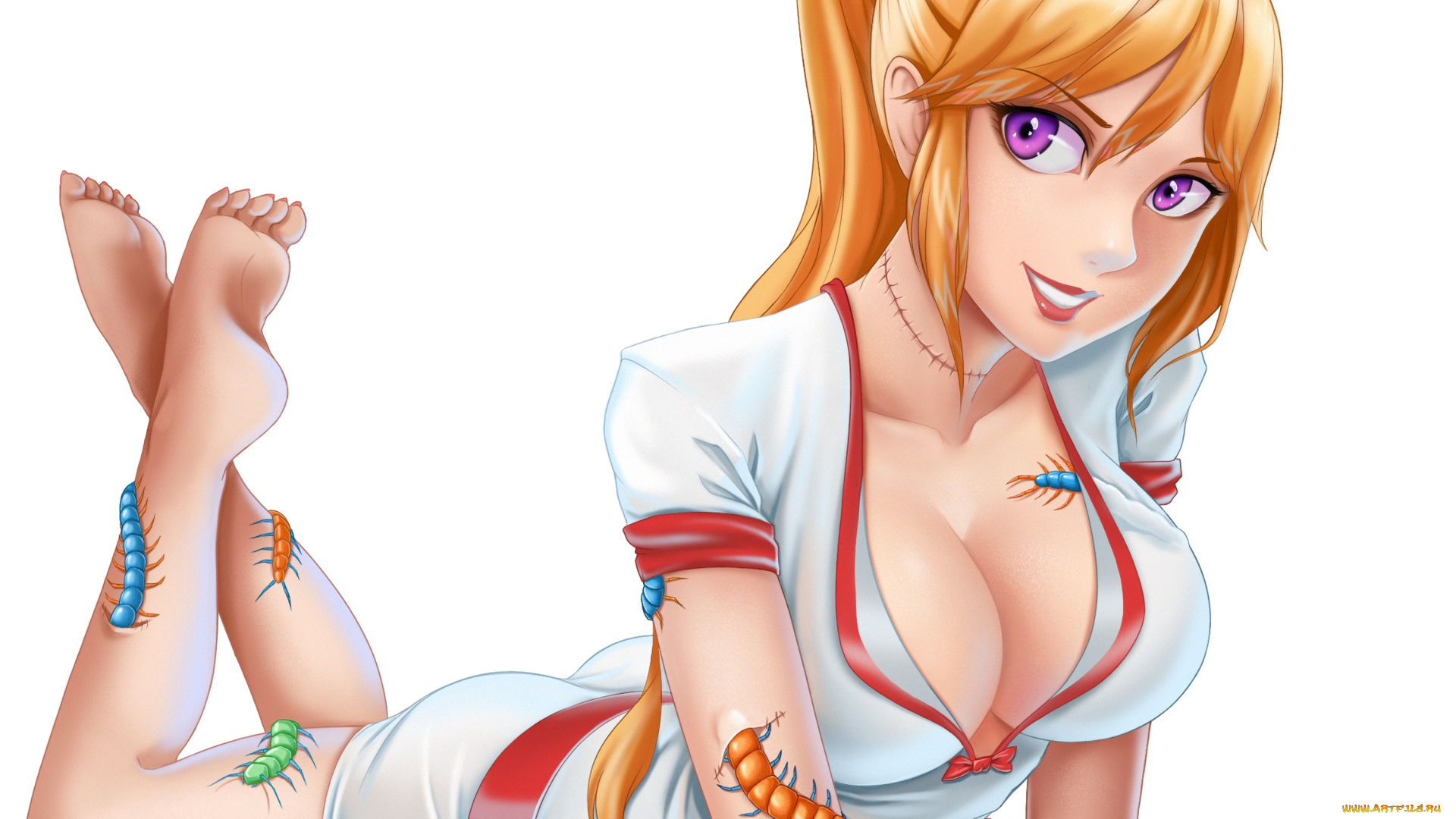 разное, арты, фон, взгляд, девушка, насекомие, медсестра