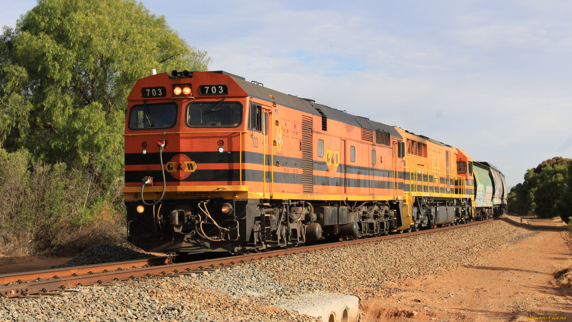 техника, поезда, локомотив, рельсы, состав