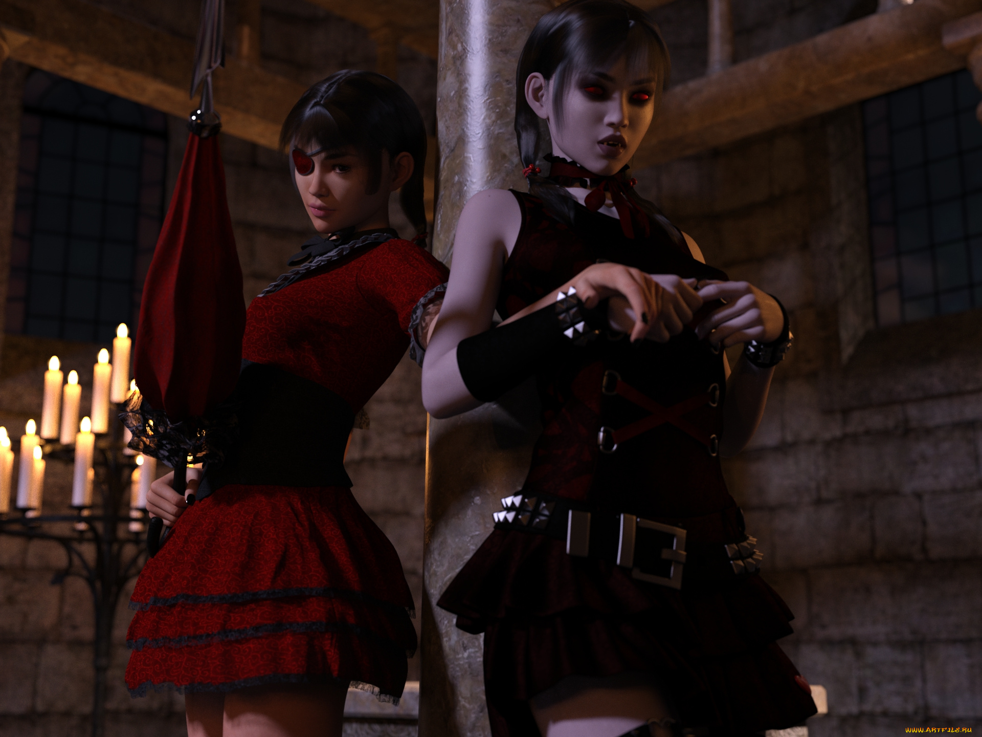 3д, графика, люди, , people, девушки, фон, взгляд