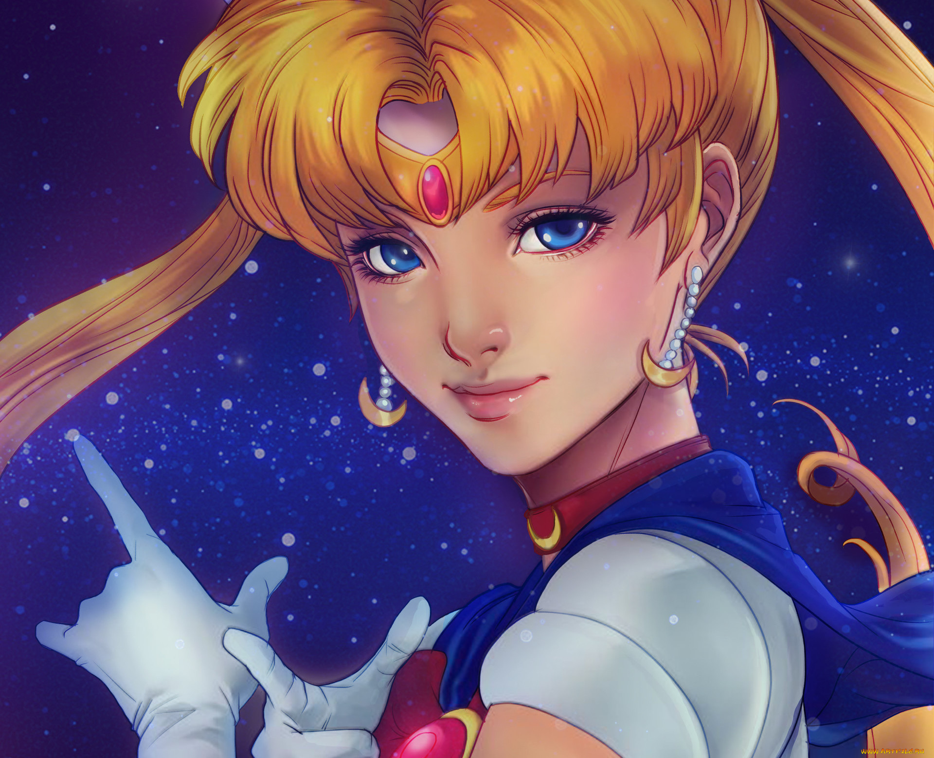 аниме, sailor, moon, сейлор, мун, sailor, moon, серьги, взгляд, арт