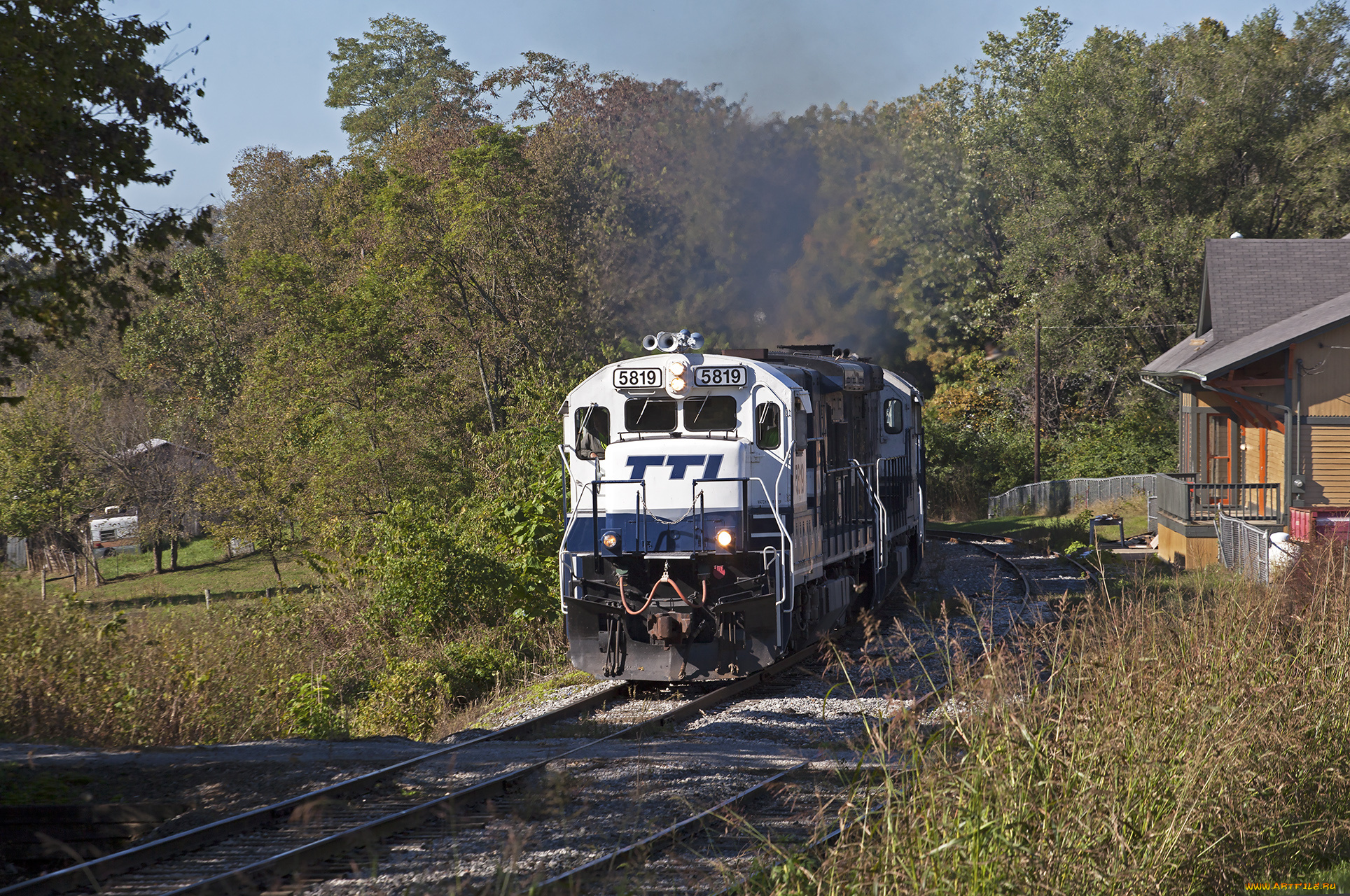 техника, поезда, локомотив, состав, рельсы