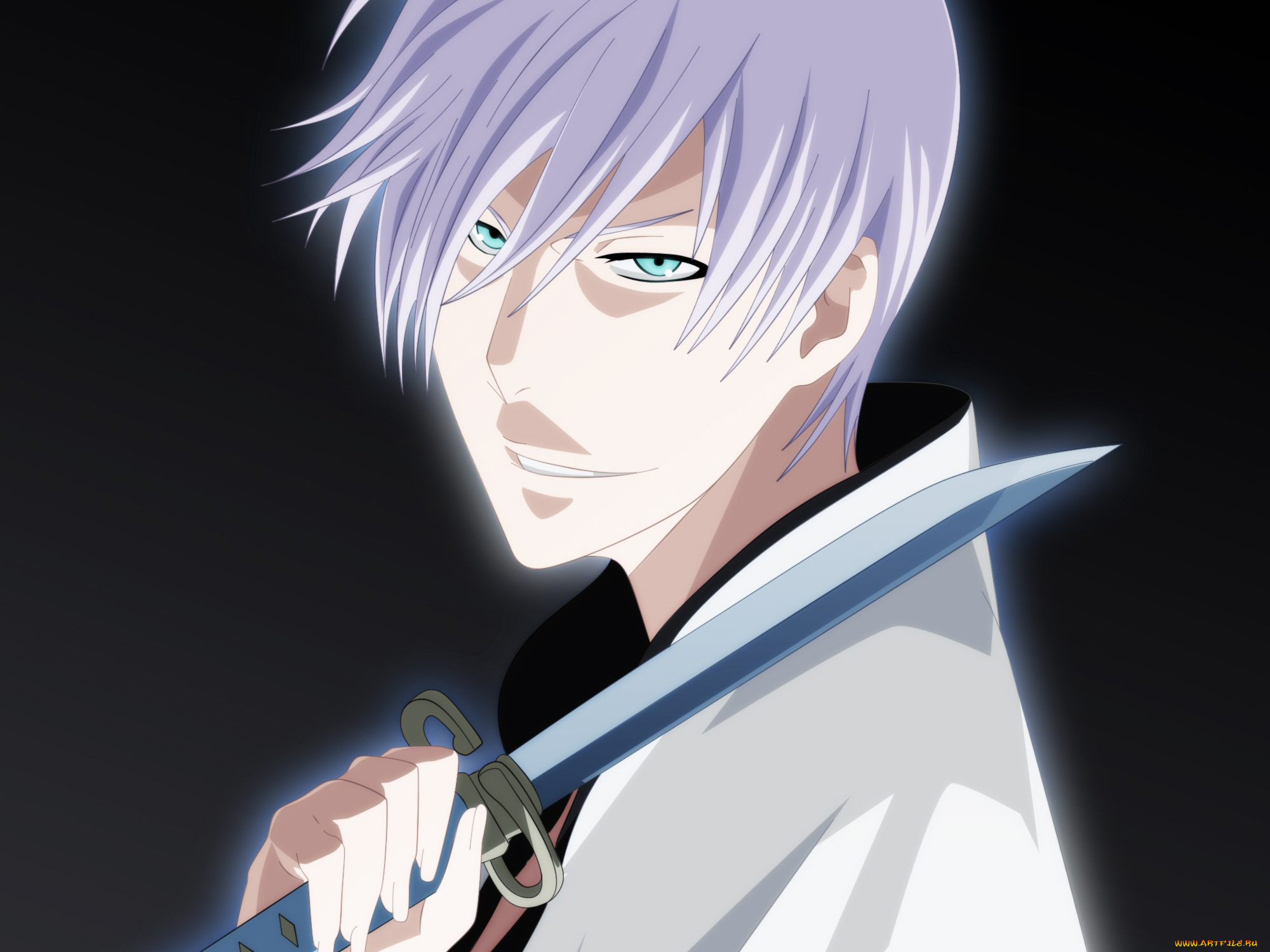 аниме, bleach, меч, гин