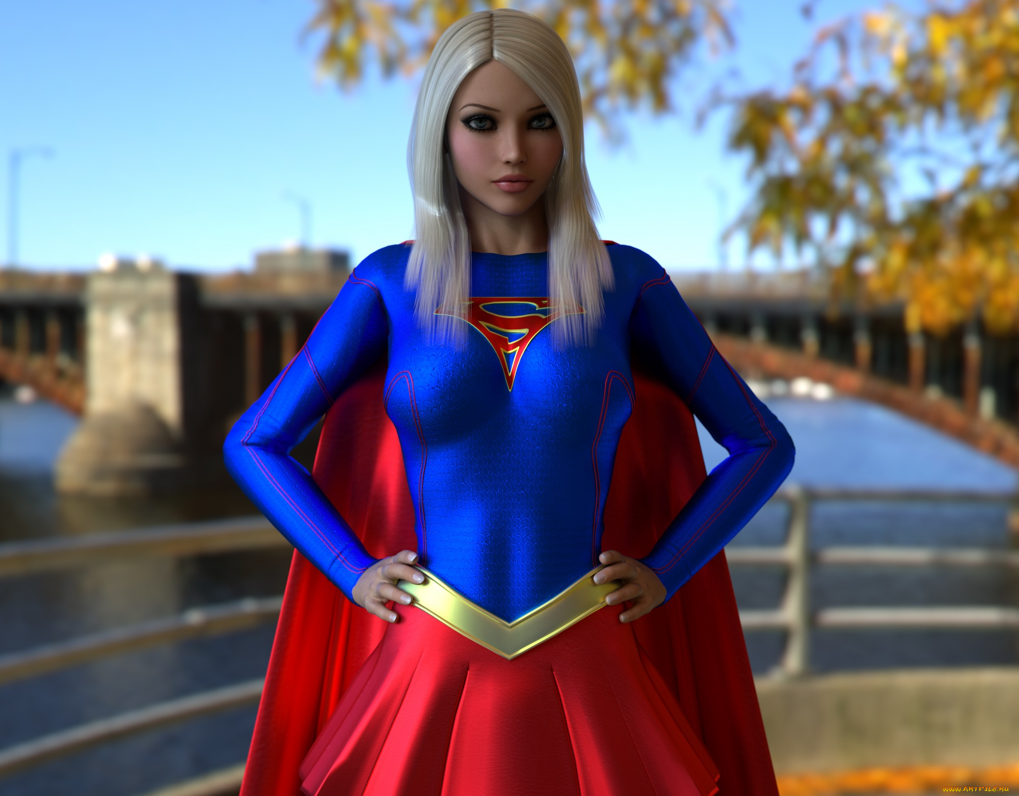 3д, графика, люди, , people, девушка, взгляд, фон, супермен