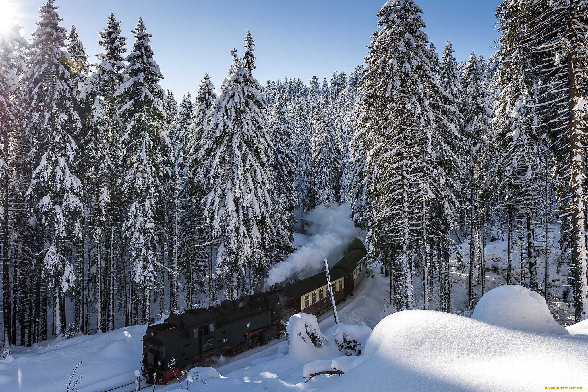 техника, паровозы, паровоз, рельсы