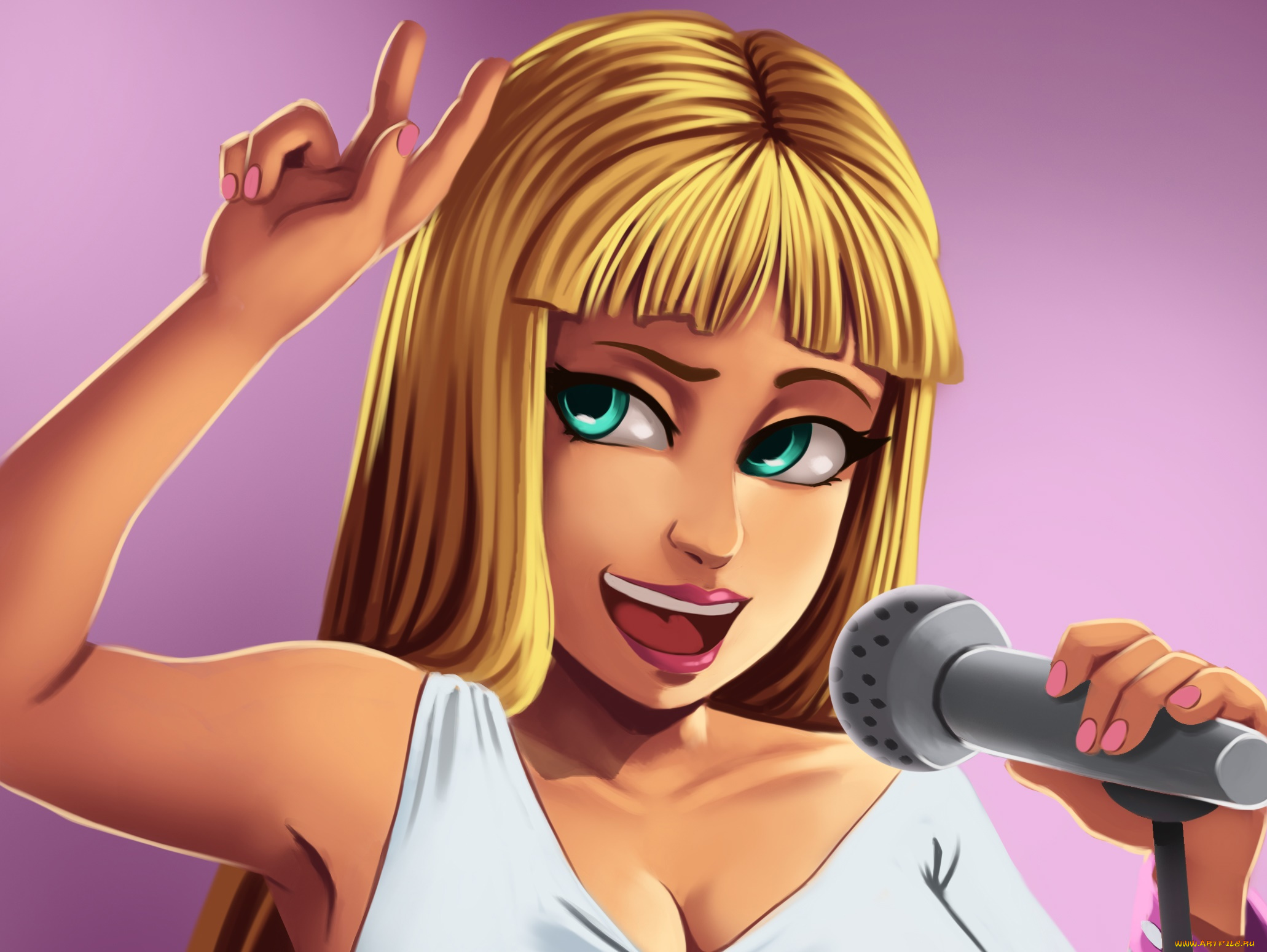 векторная, графика, девушки, , girls, фон, взгляд, девушка