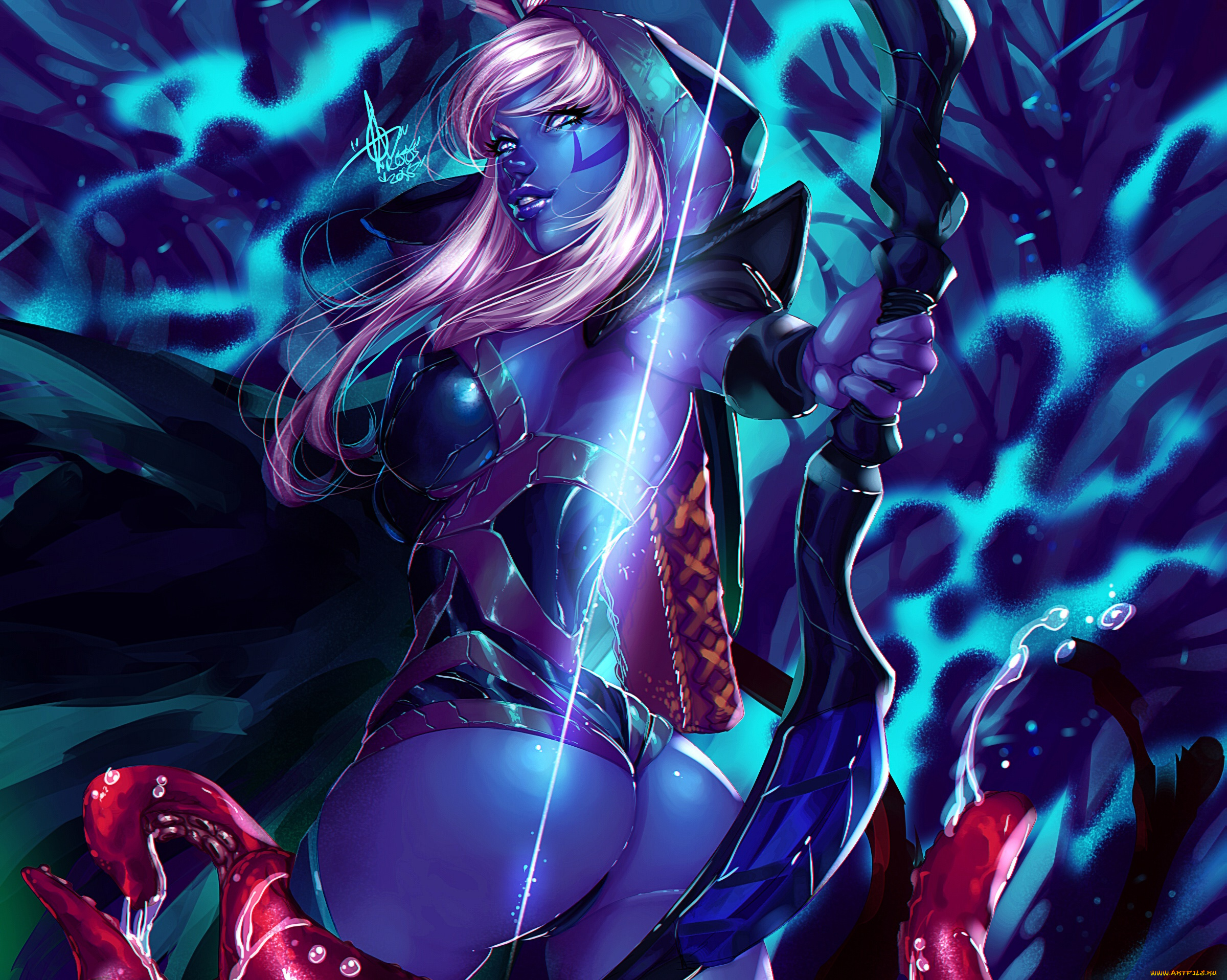 фэнтези, девушки, фон, взгляд, девушка