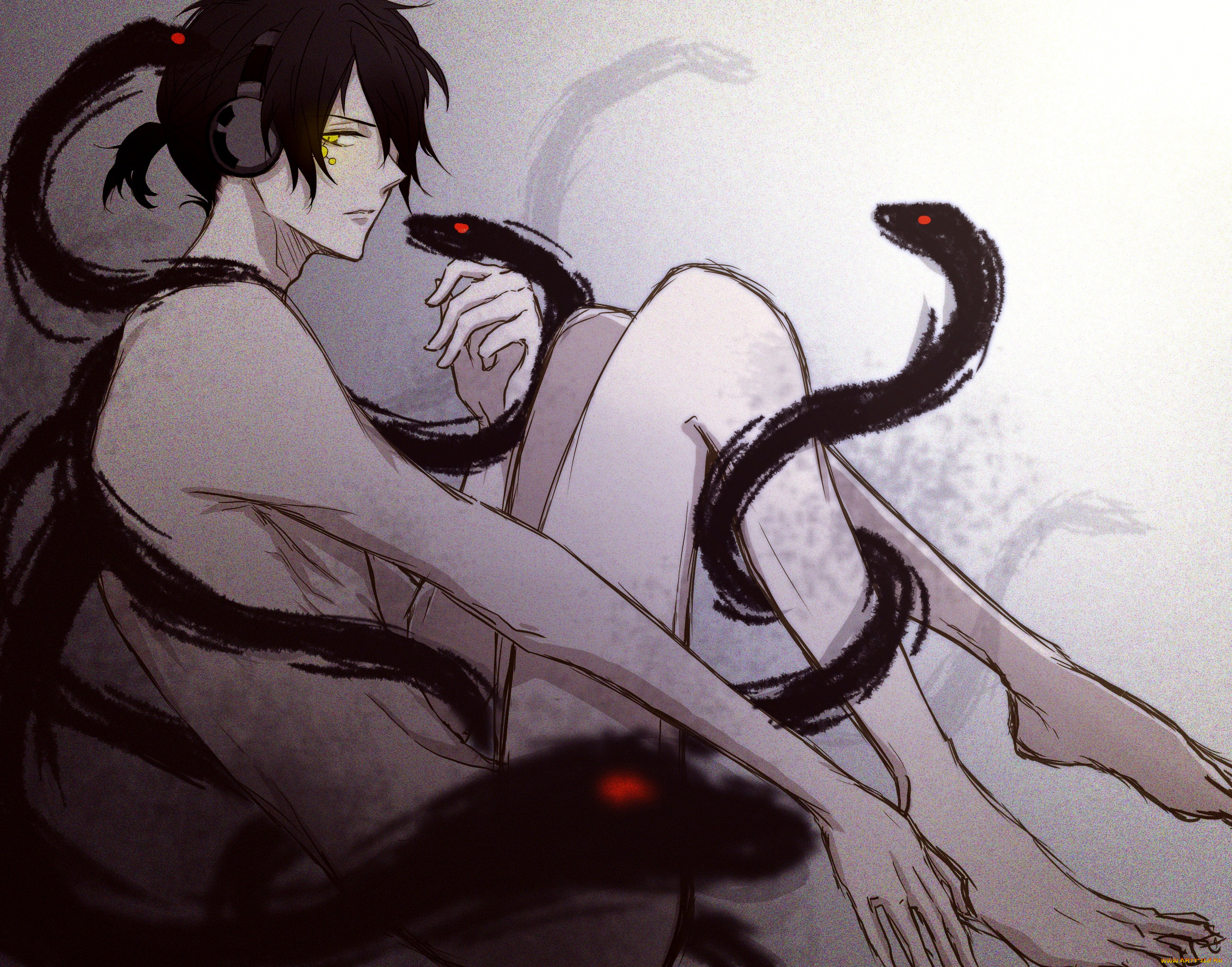 аниме, kagerou, project, змеи, мужчина, kagerou, project, kokonose, haruka, dark, konoha