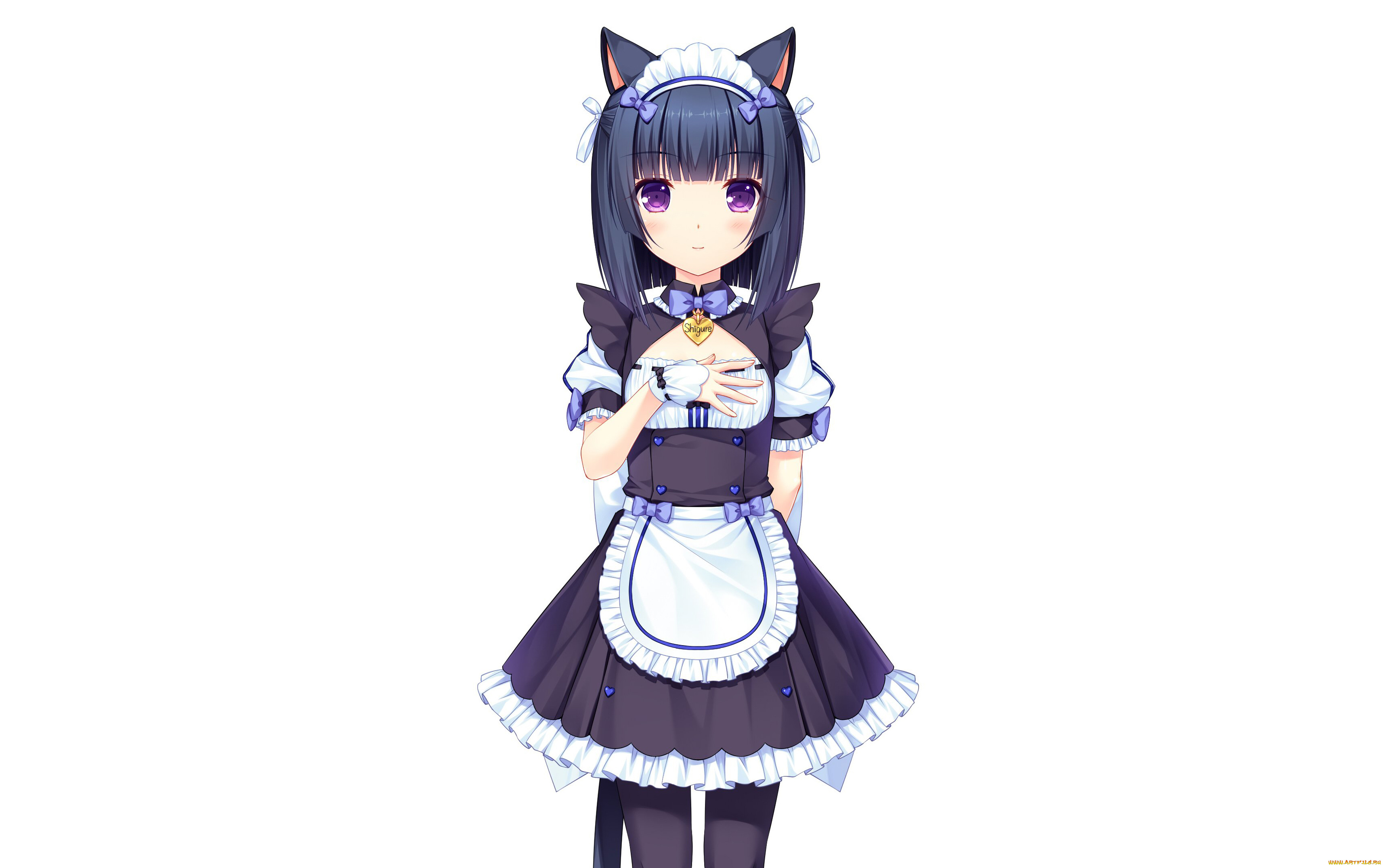 аниме, nekopara, девушка, взгляд, фон
