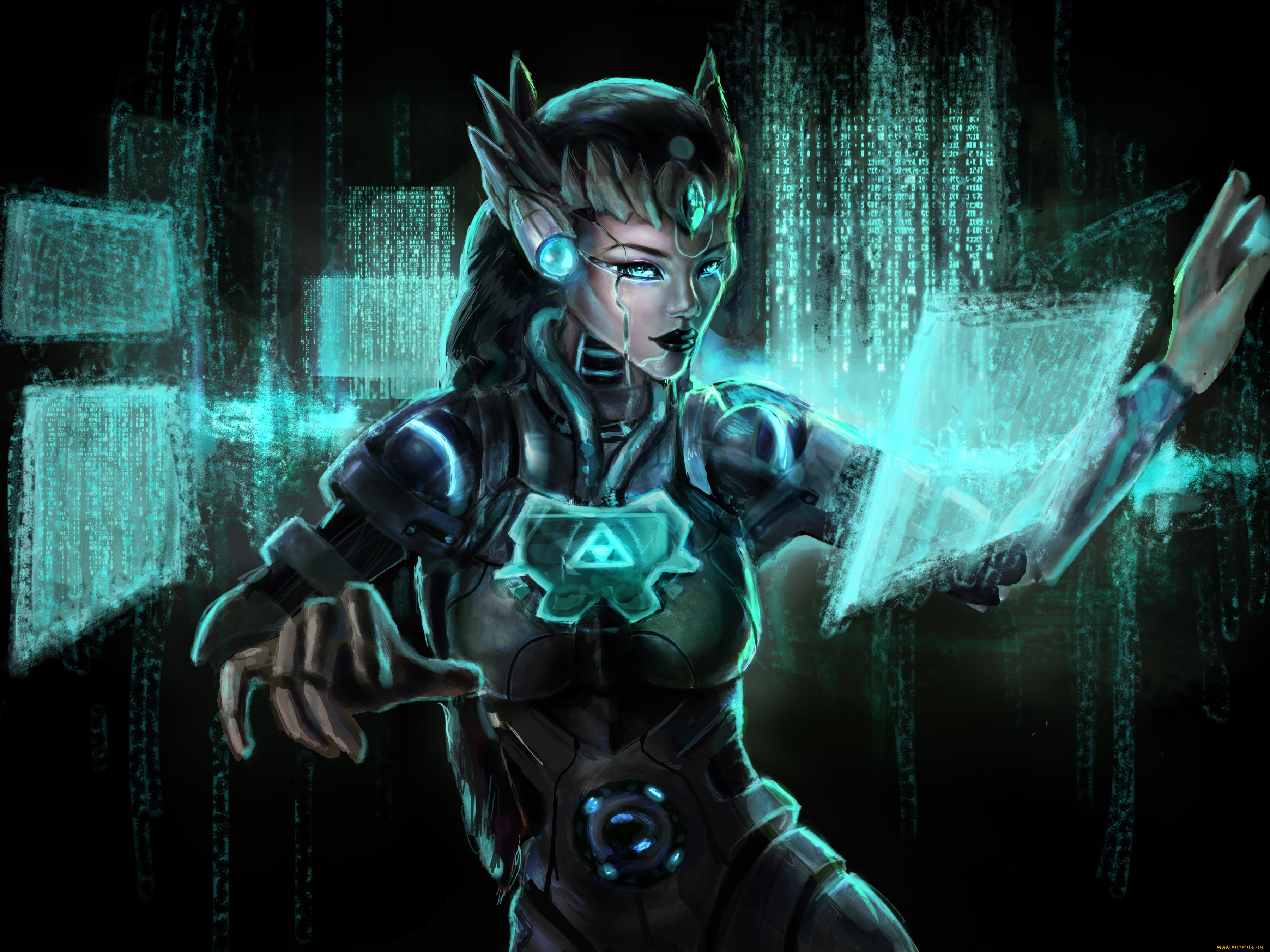 фэнтези, роботы, , киборги, , механизмы, технологии, арт, киборг, девушка, kalista