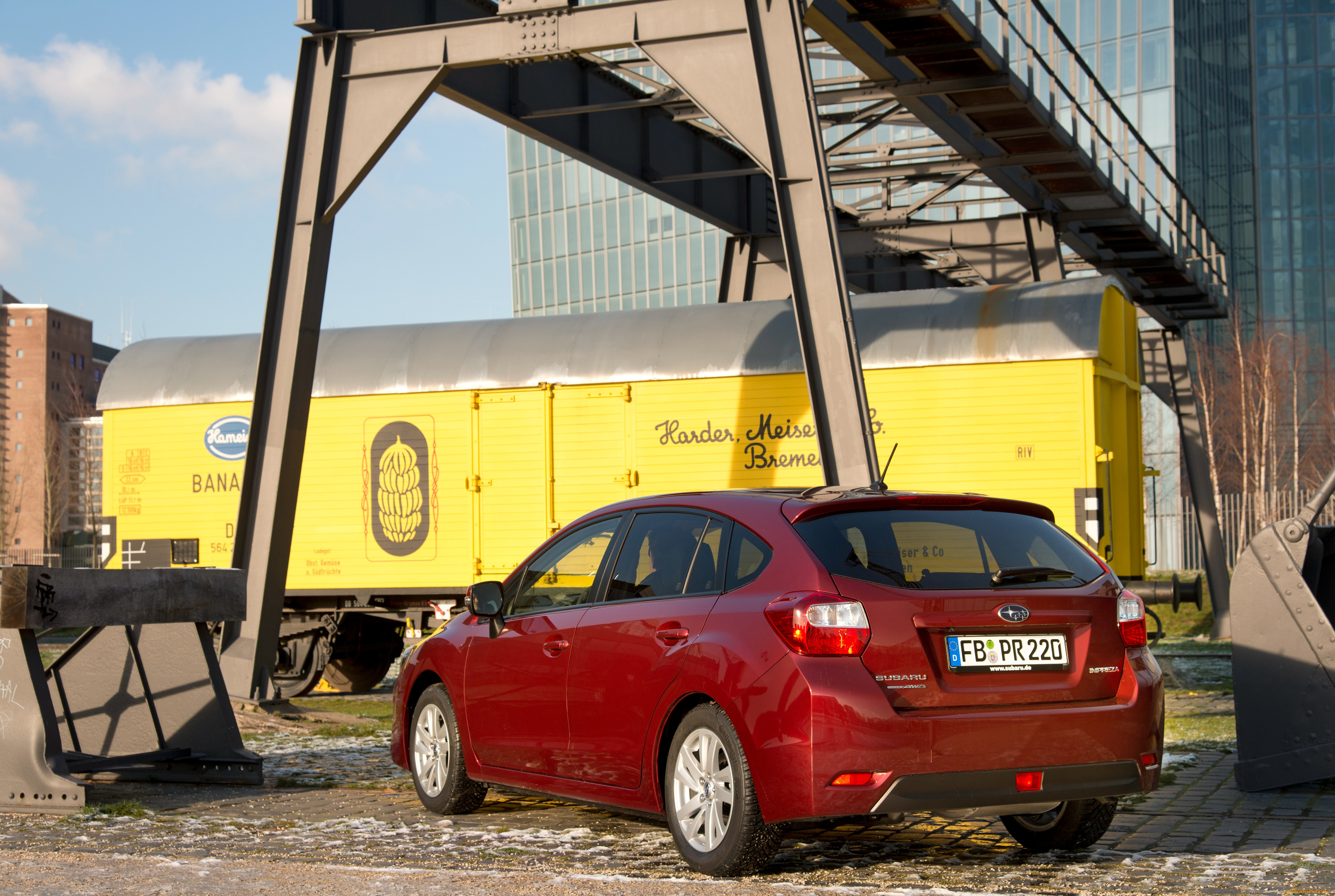 автомобили, subaru, красный, 2015г, gp, hatchback, impreza