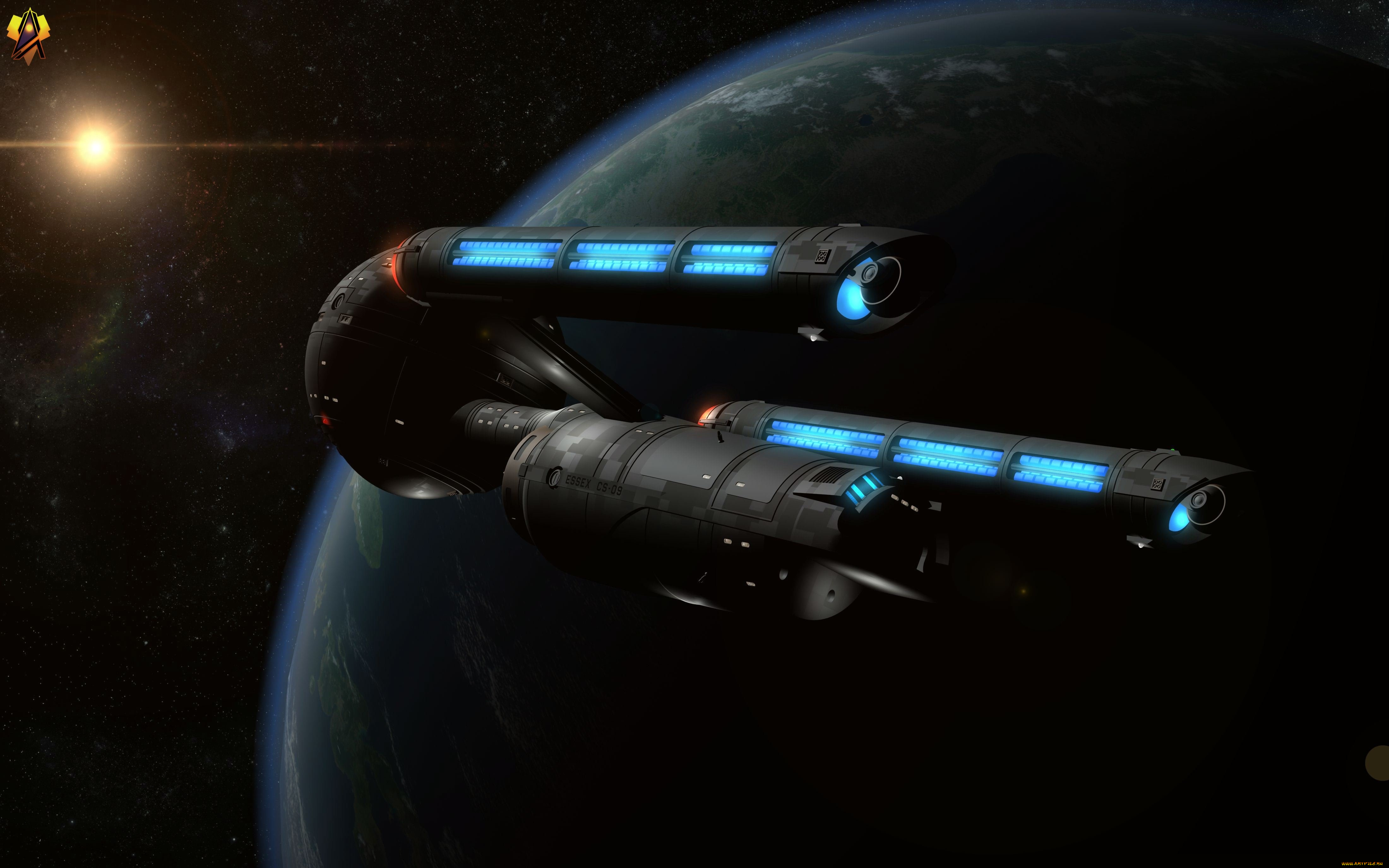 космос, арт, полет, космический, корабль, вселенная