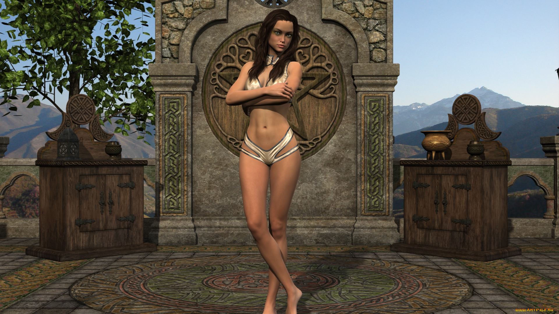 3д, графика, люди, , people, девушка, взгляд, фон